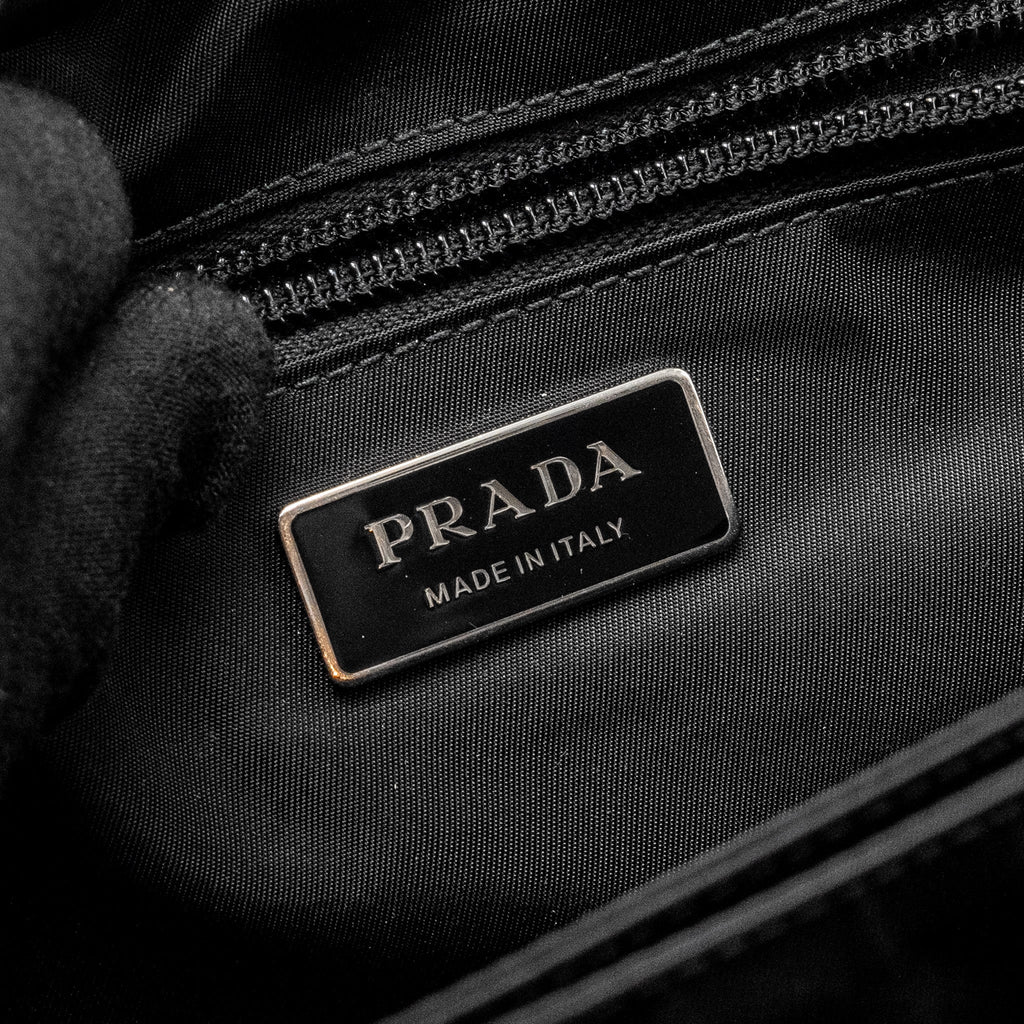 PRADA PADDED RE-NYLON SHOULDER BAG BLACK SHW