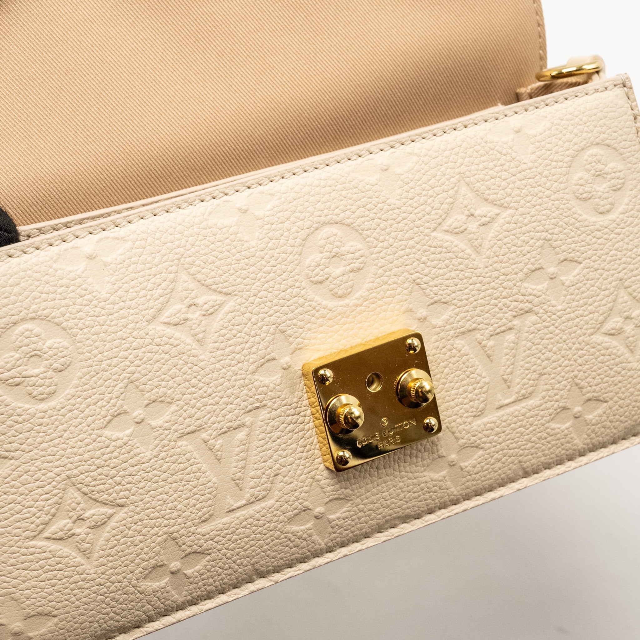 LOUIS VUITTON WALLET ON CHAIN MÉTIS MONOGRAM EMPREINTE CREAM GHW