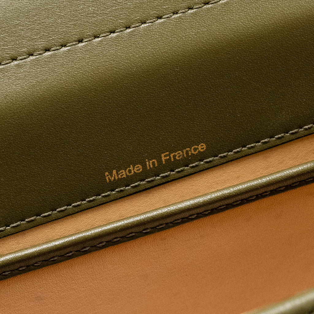 DELVAUX MINI BRILLIANT BAG CALFSKIN OLIVE LGHW