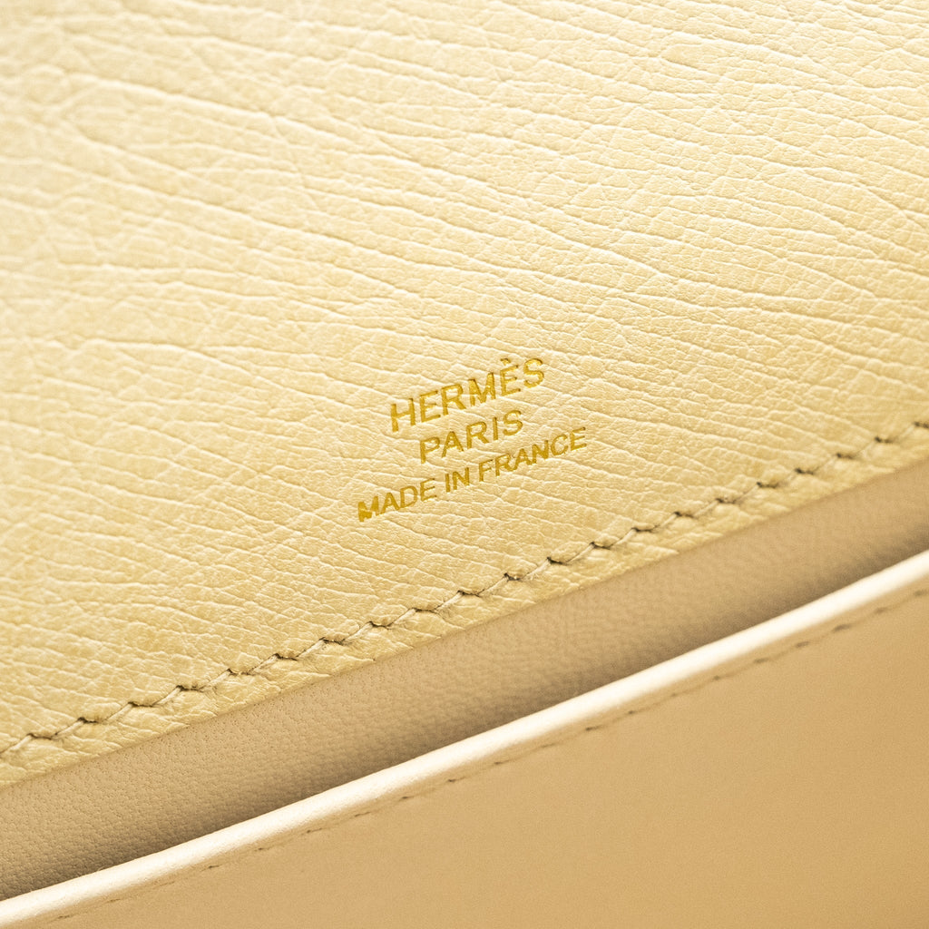 HERMES KELLY POCHETTE OSTRICH BETON GHW