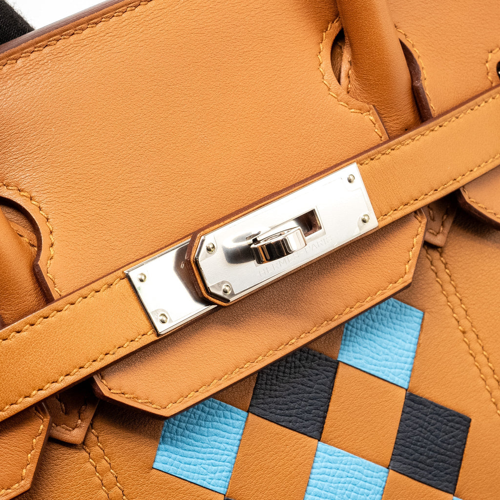 HERMES BIRKIN 30 TRESSAGE SWIFT/ EPSOM GOLD/BLEU INDIGO/BLEU NORD SHW