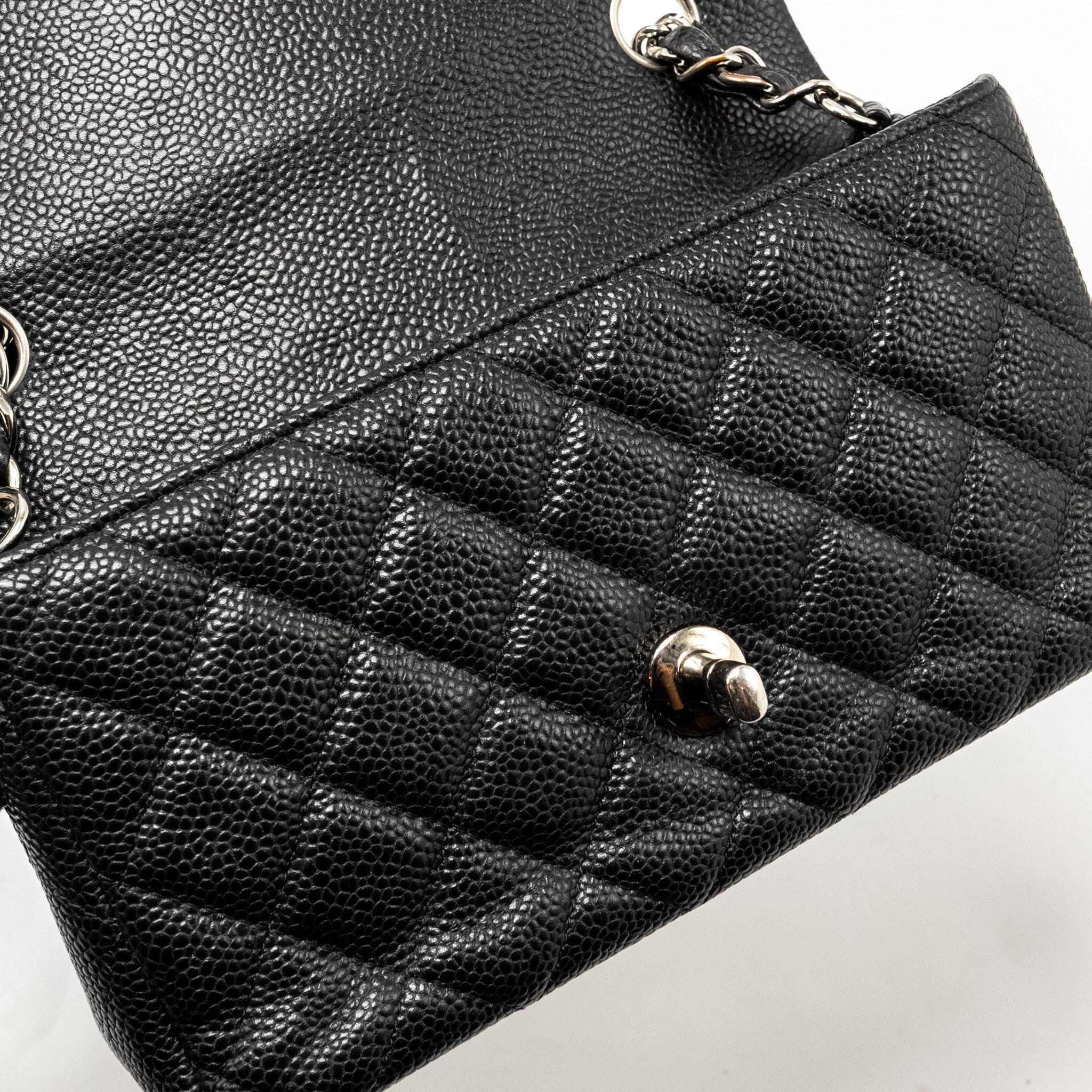 CHANEL MINI RECTANGULAR FLAP BAG CAVIAR BLACK SHW