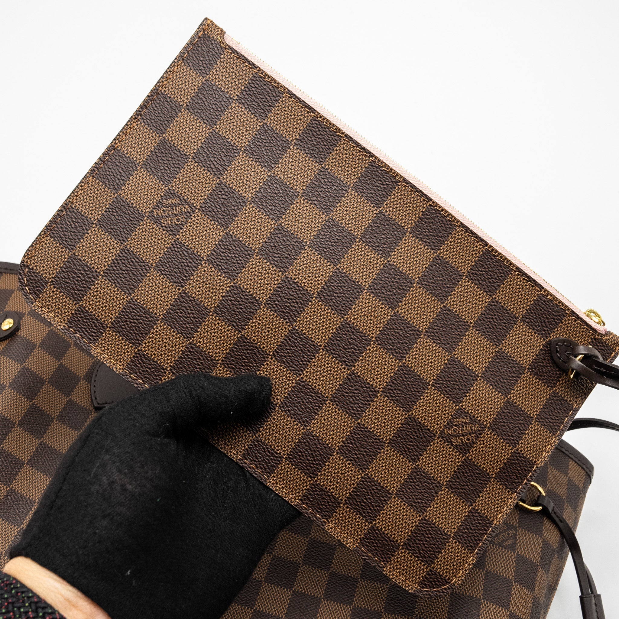 LOUIS VUITTON NEVERFULL MM DAMIER EBENE CANVAS GHW