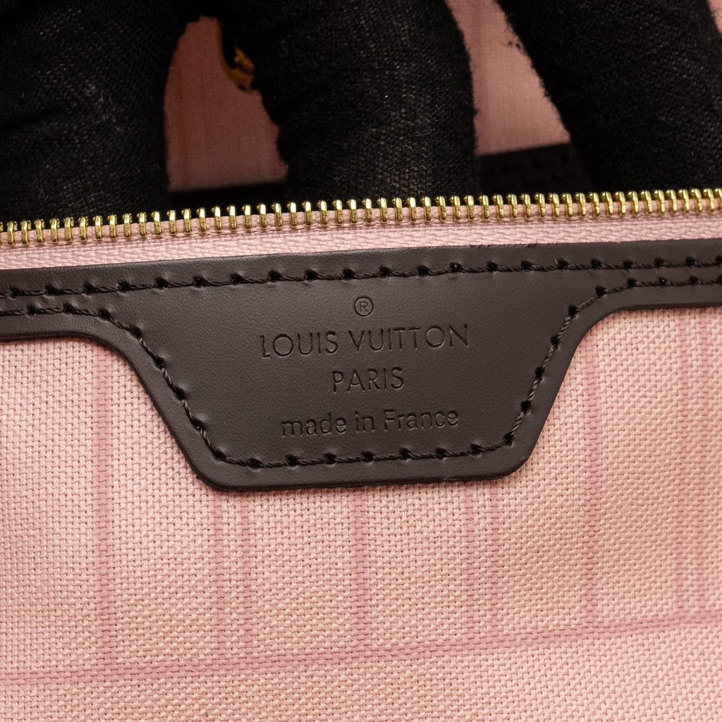 LOUIS VUITTON NEVERFULL MM DAMIER EBENE CANVAS GHW