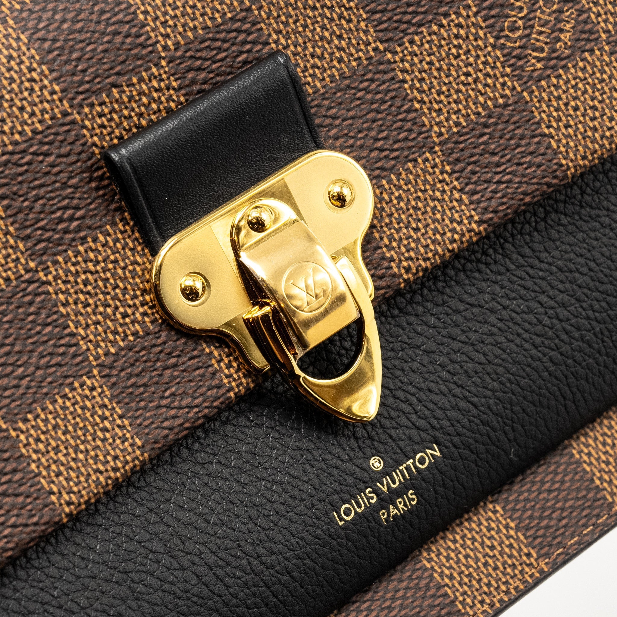 LOUIS VUITTON VAVIN CHAIN WALLET DAMIER EBENE CANVAS GHW