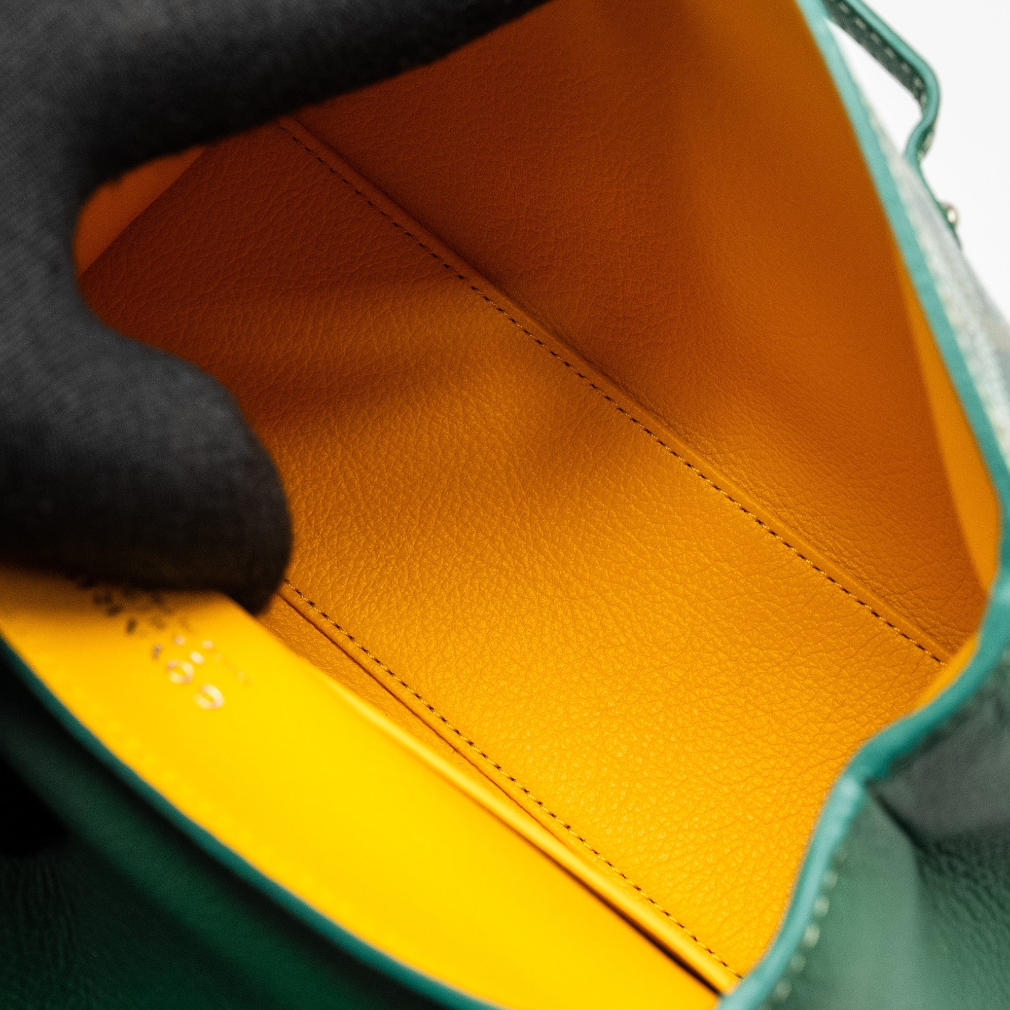 GOYARD MINI SAIGON BAG GOYARDLINE CANVAS/CALFSKIN GREEN SHW