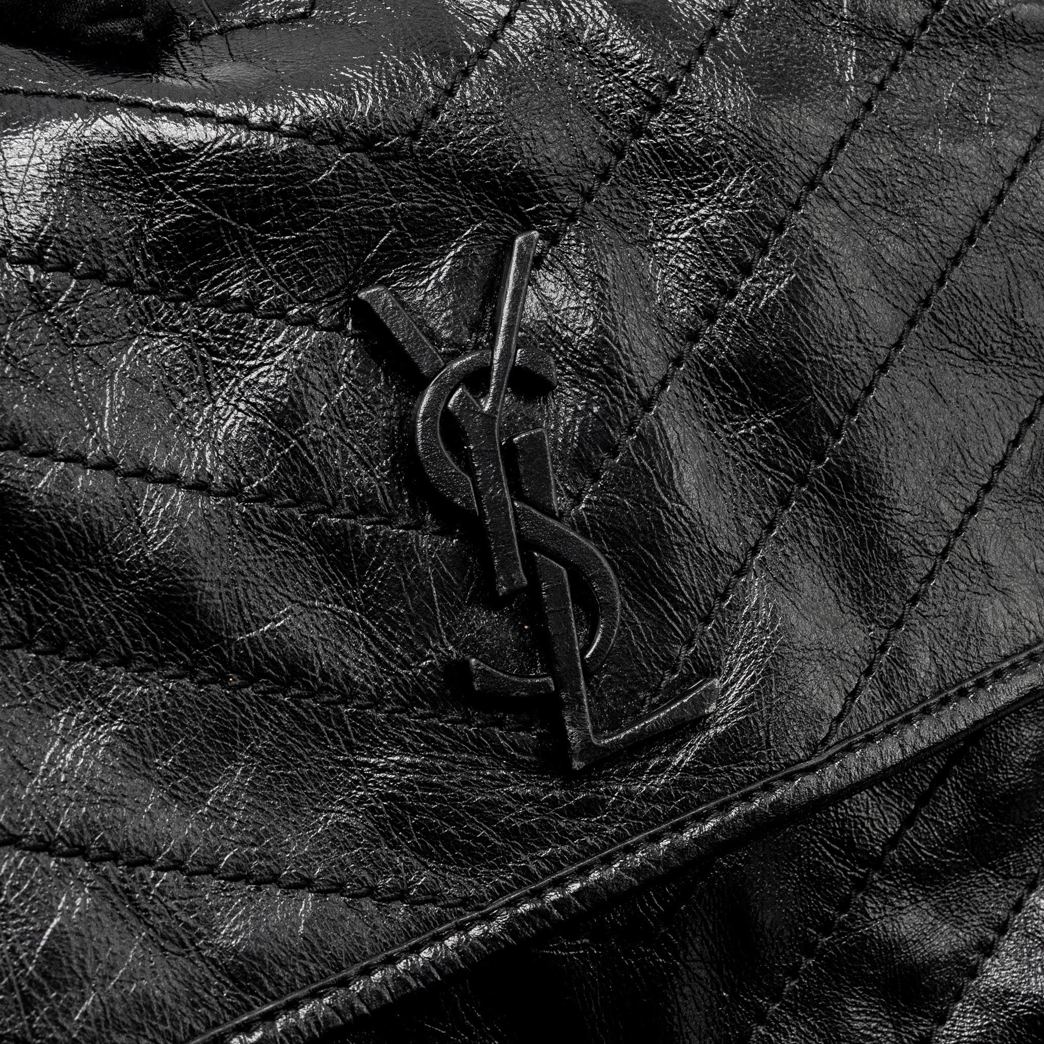 SAINT LAURENT MEDIUM NIKI CALFSKIN BLACK RUTHENIUM HARDWARE
