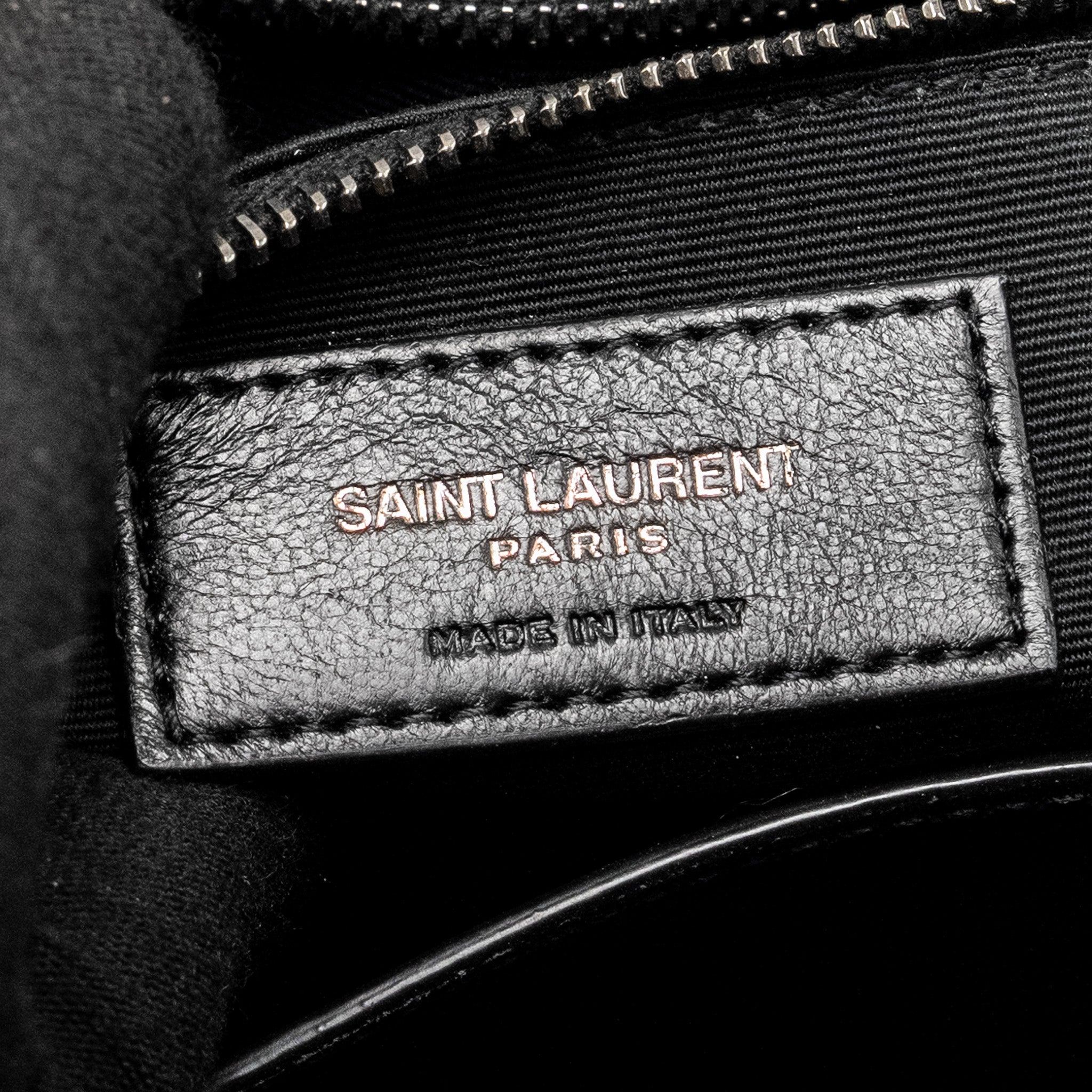SAINT LAURENT MEDIUM NIKI CALFSKIN BLACK RUTHENIUM HARDWARE