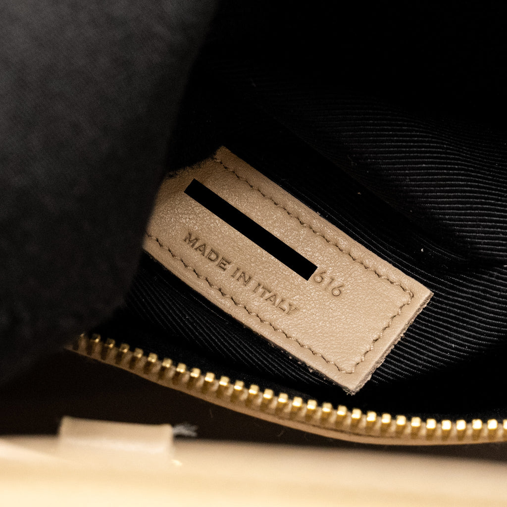SAINT LAURENT /YSL SAC DE JOUR CROC-EMBOSSED CALFSKIN BEIGE GHW