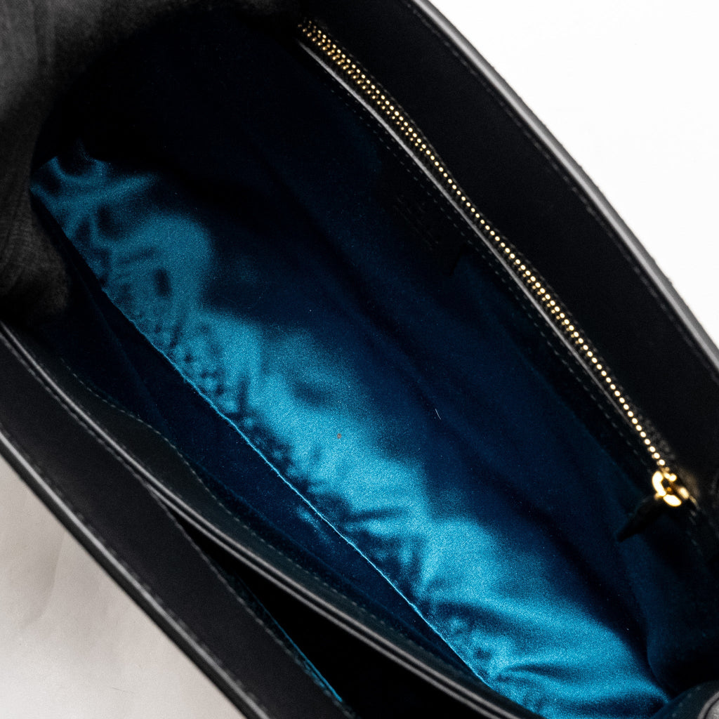 GUCCI OPHIDIA CHAIN BAG DRAGON EMBROIDERED SUEDE BLUE/BLACK/MULTICOLOUR GHW