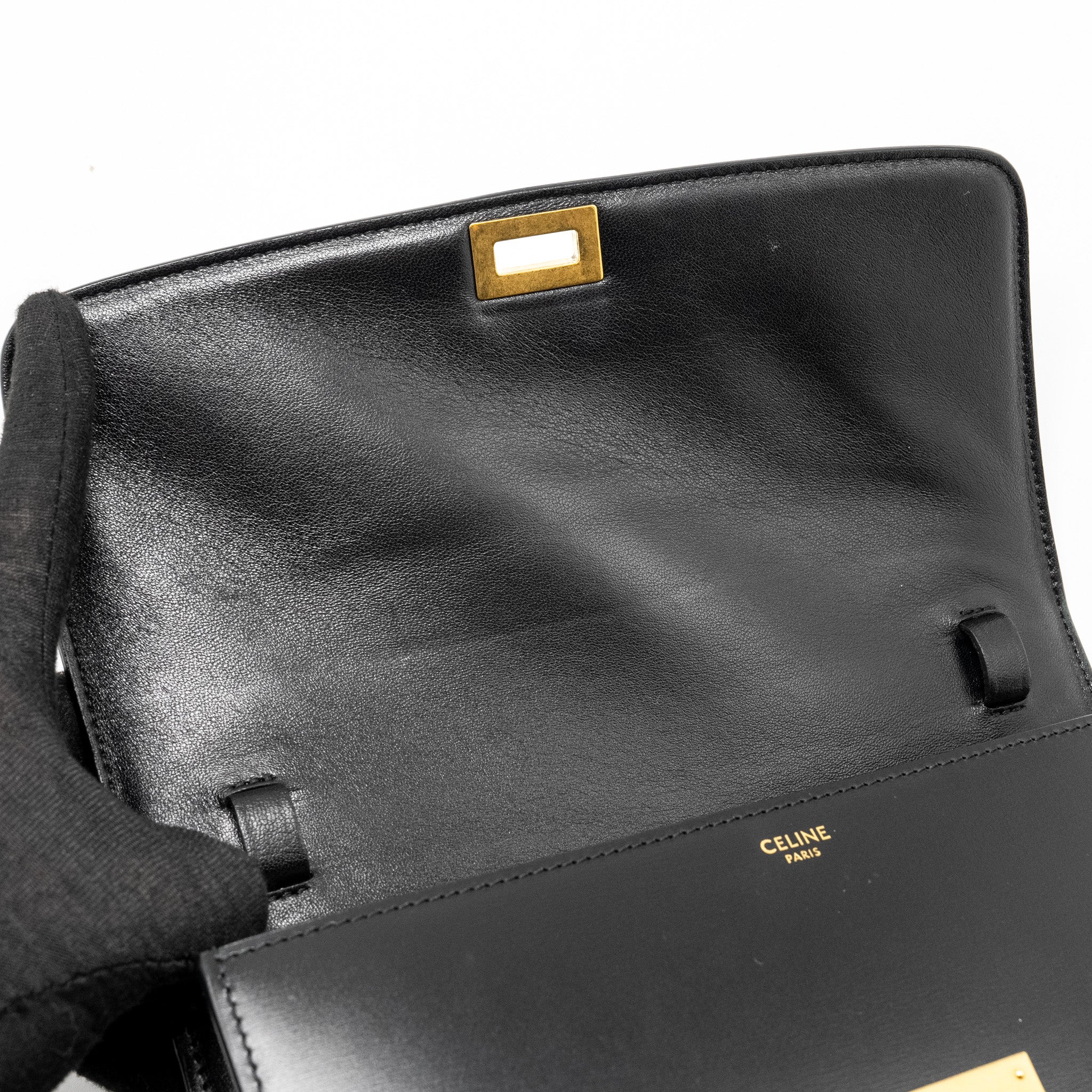 CELINE MEDIUM CLASSIC BOX BAG CALFSKIN BLACK GHW