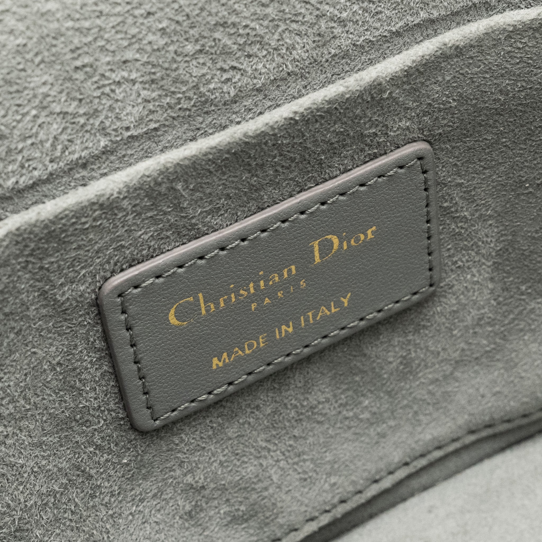 DIOR SMALL DIORTRAVEL VANITY CASE CANNAGE LAMBSKIN GREY GHW