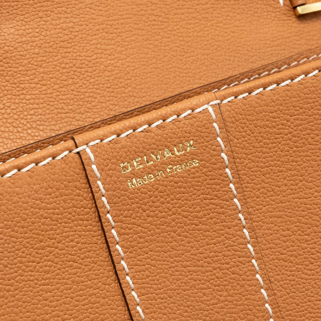 DELVAUX BRILLANT LONG WALLET CHAIN RODEO CALFSKIN CARAMEL GHW
