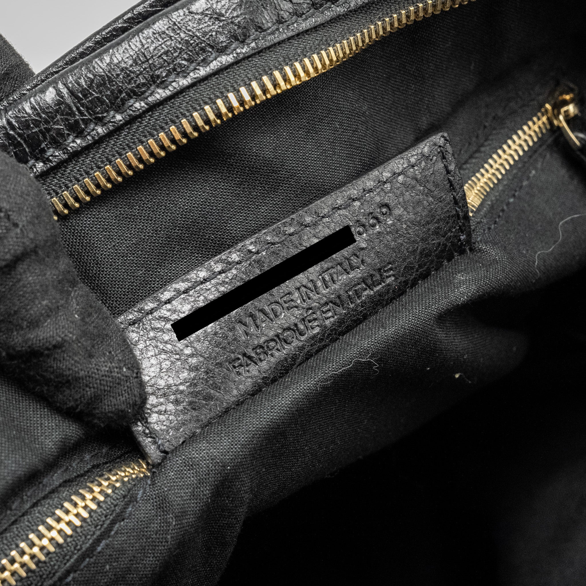BALENCIAGA ZIP LARGE TOTE BAG BLACK GHW