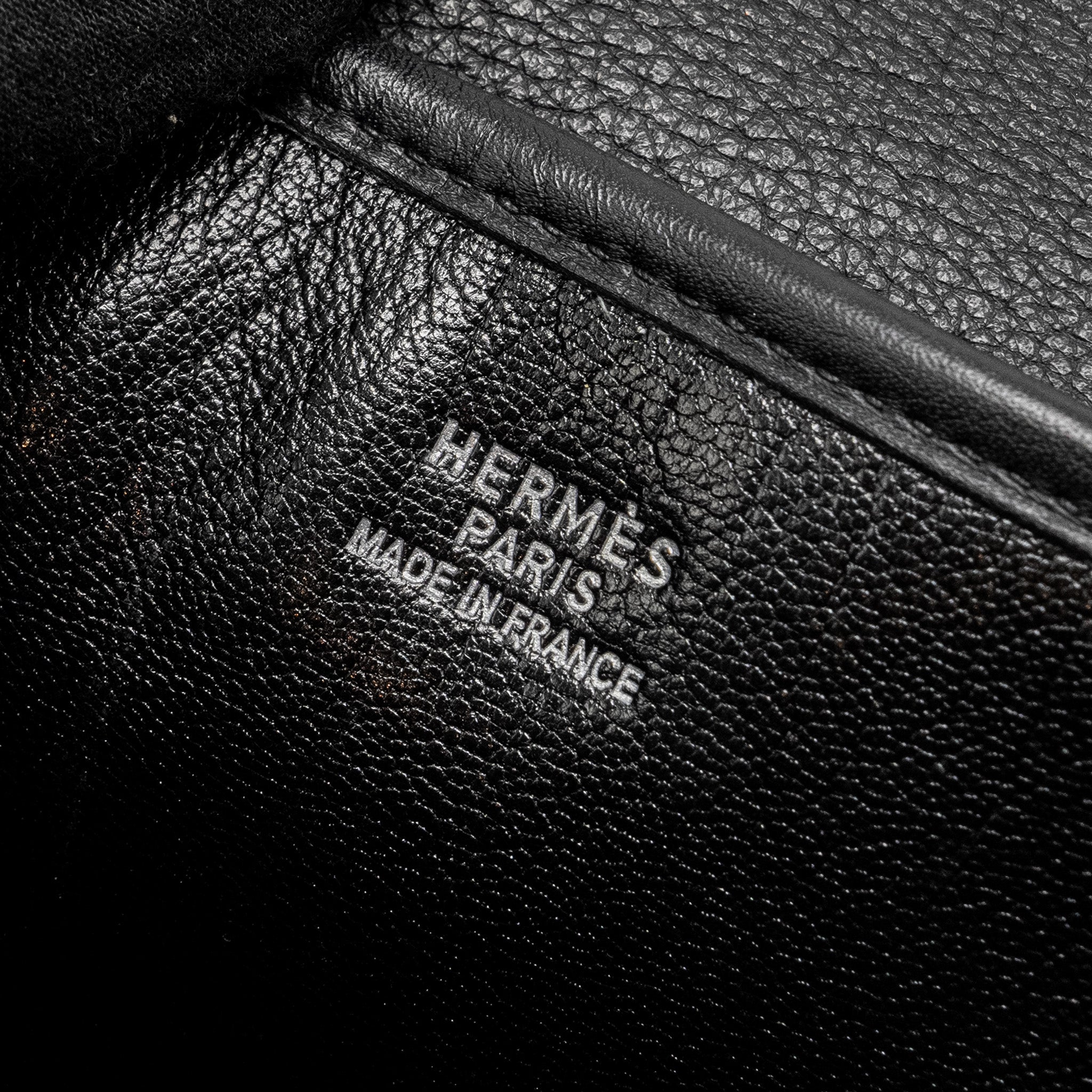 HERMES VINTAGE CHRISTINE BAG LEATHER BLACK SHW