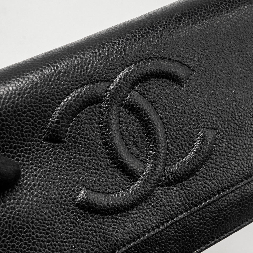 CHANEL TIMELESS WALLET ON CHAIN CAVIAR BLACK SHW