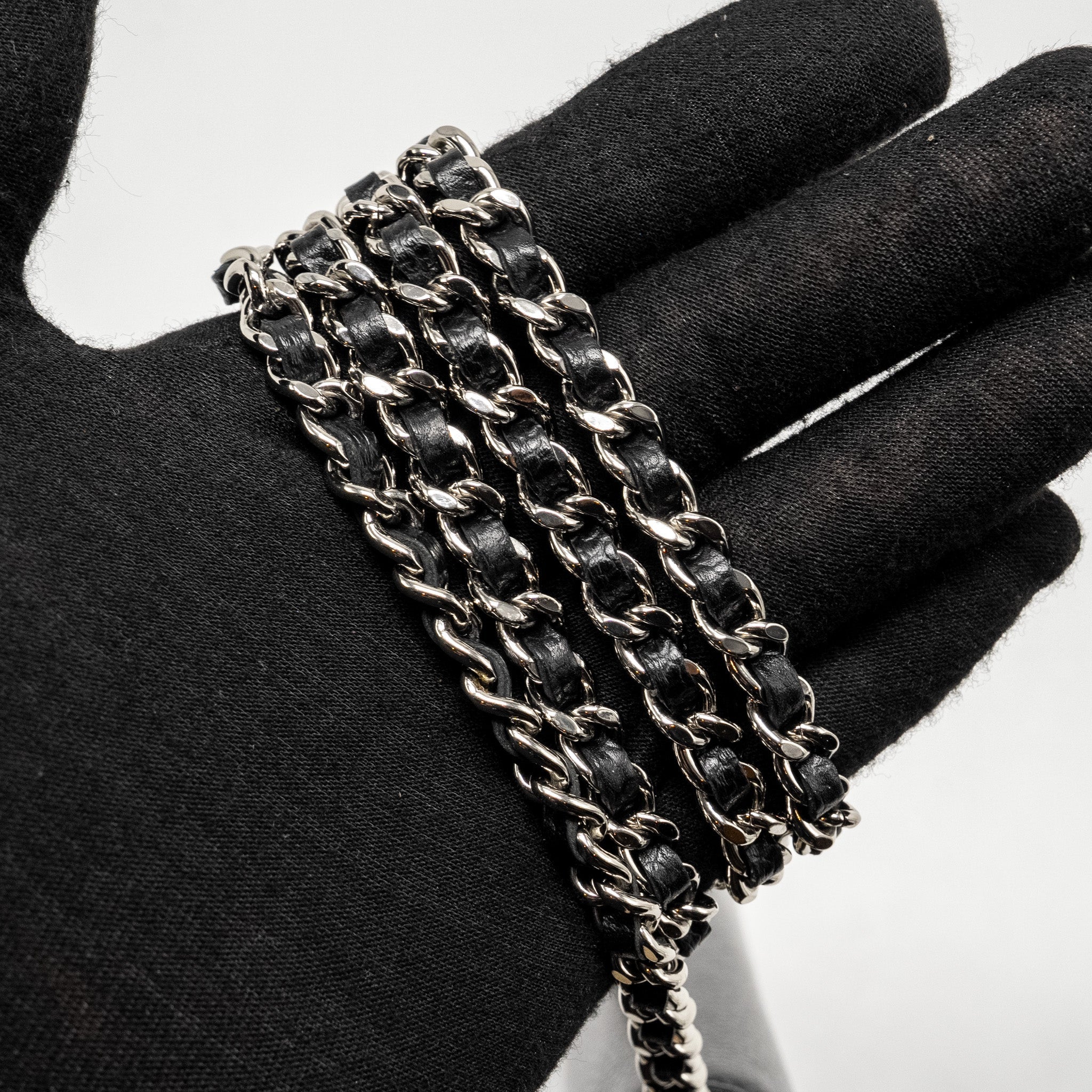 CHANEL TIMELESS WALLET ON CHAIN CAVIAR BLACK SHW