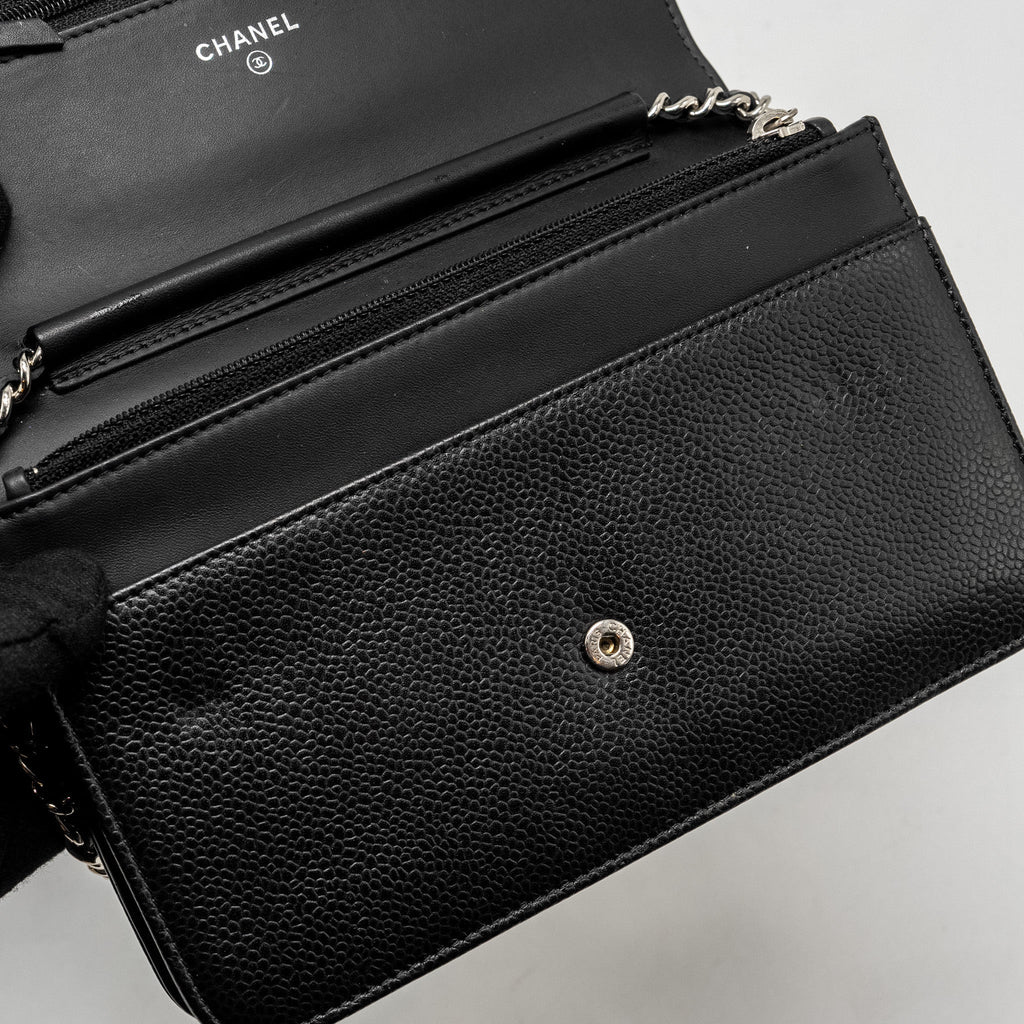 CHANEL TIMELESS WALLET ON CHAIN CAVIAR BLACK SHW