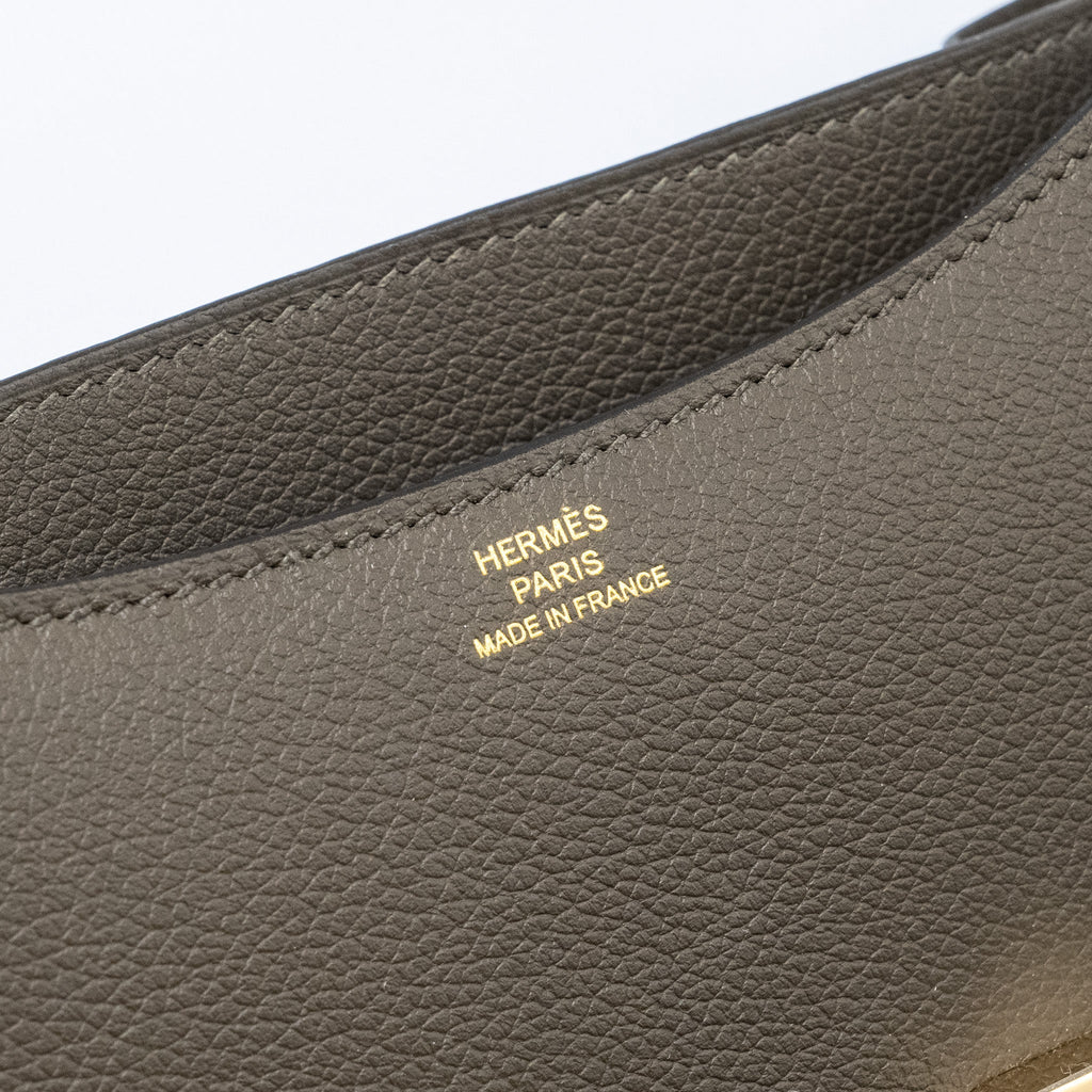 HERMES MINI CONSTANCE EVERCOLOR VERT MAQUIS/BLEU BRUME LGHW