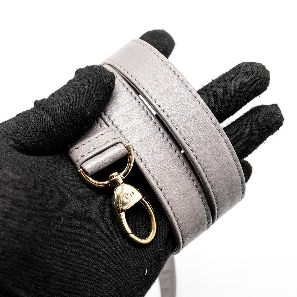 DIOR MEDIUM LADY DIOR LAMBSKIN GREY LGHW