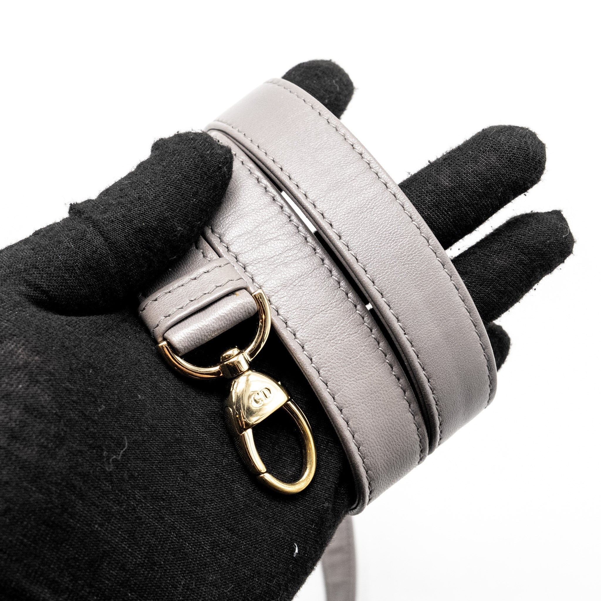 DIOR MEDIUM LADY DIOR LAMBSKIN GREY LGHW