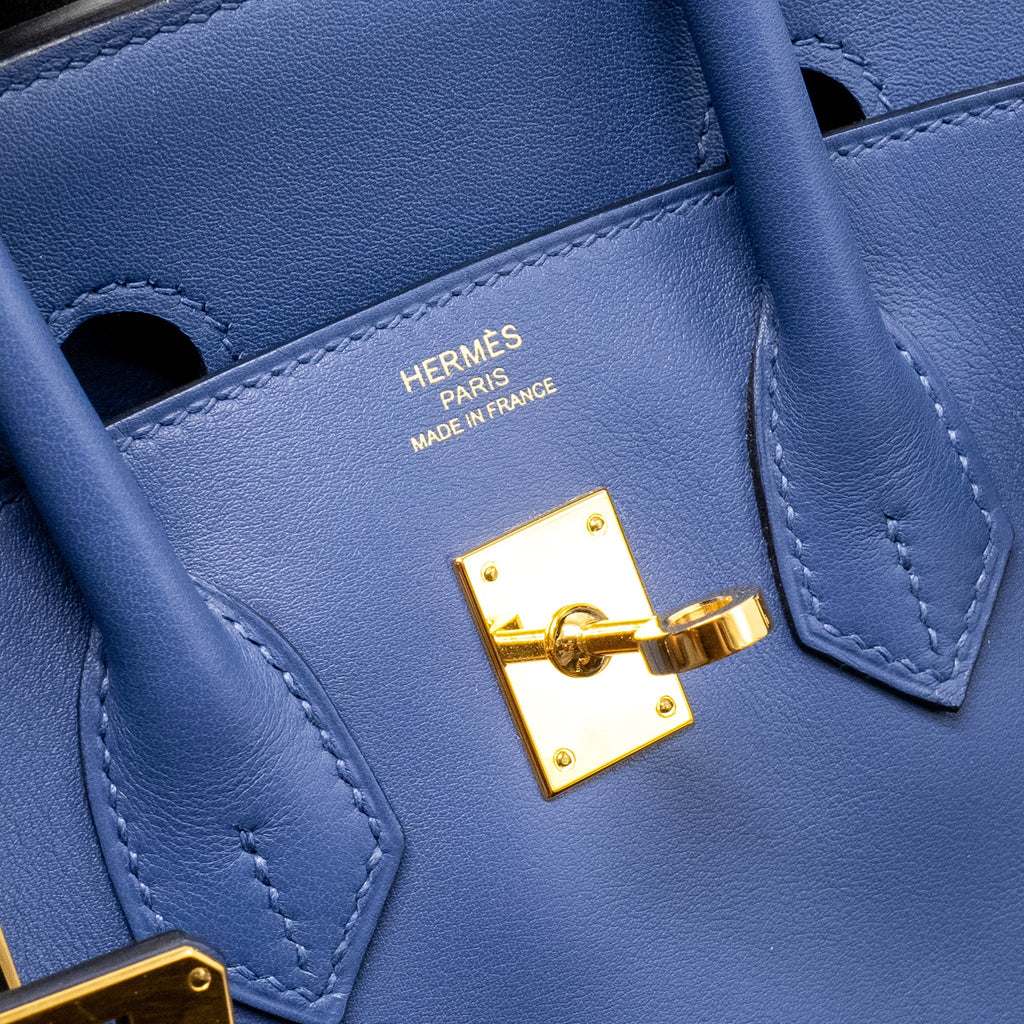HERMES BIRKIN 25 SWIFT BLUE BRIGHTON GHW