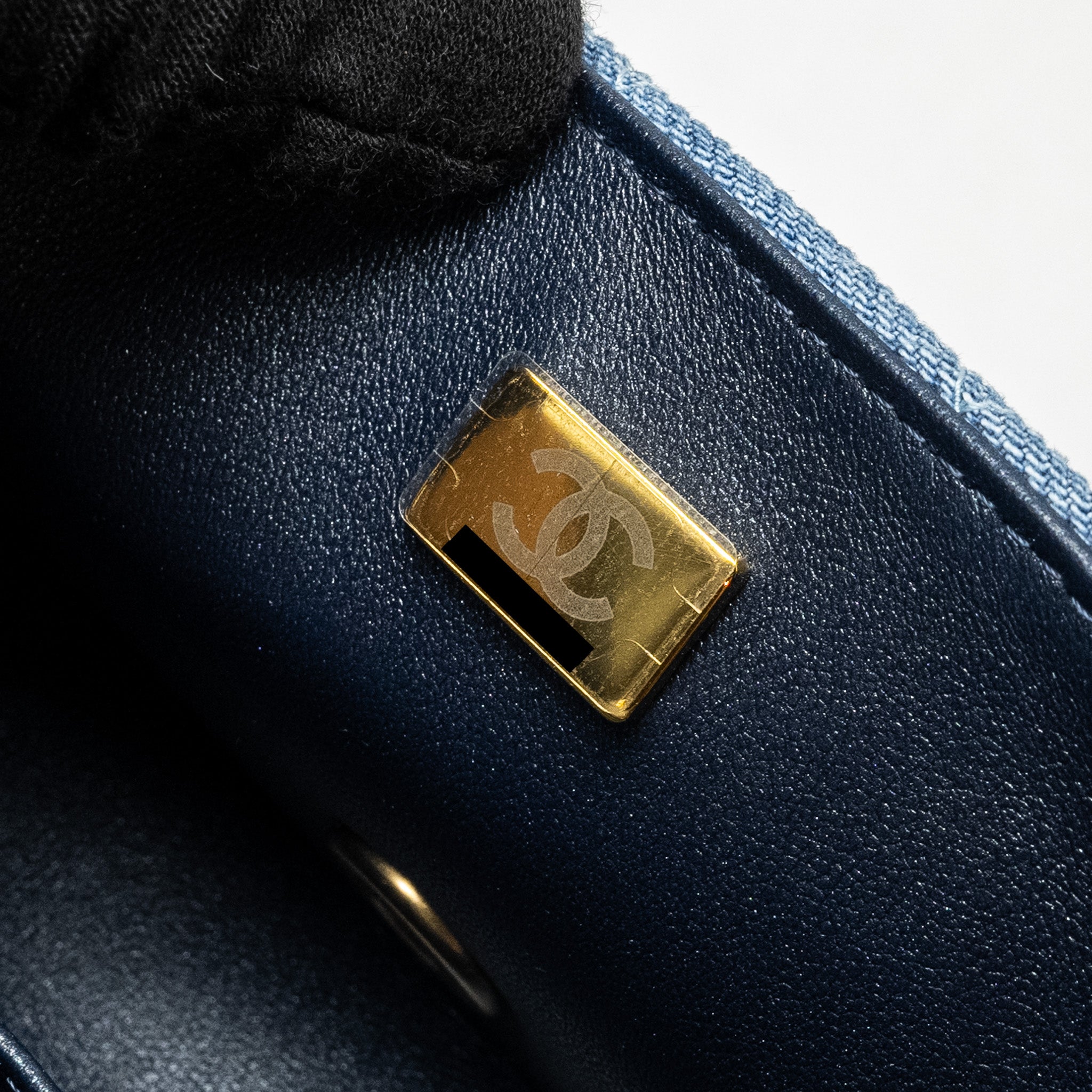 CHANEL 24S MINI RECTANGULAR FLAP BAG DENIM BLUE GHW (MICROCHIP)