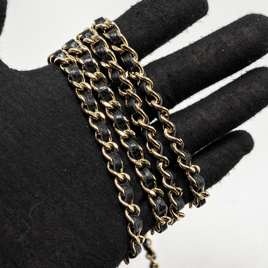 CHANEL QUILTED EVENING BOX BAG CAVIAR BLACK LGHW (MICROCHIP)