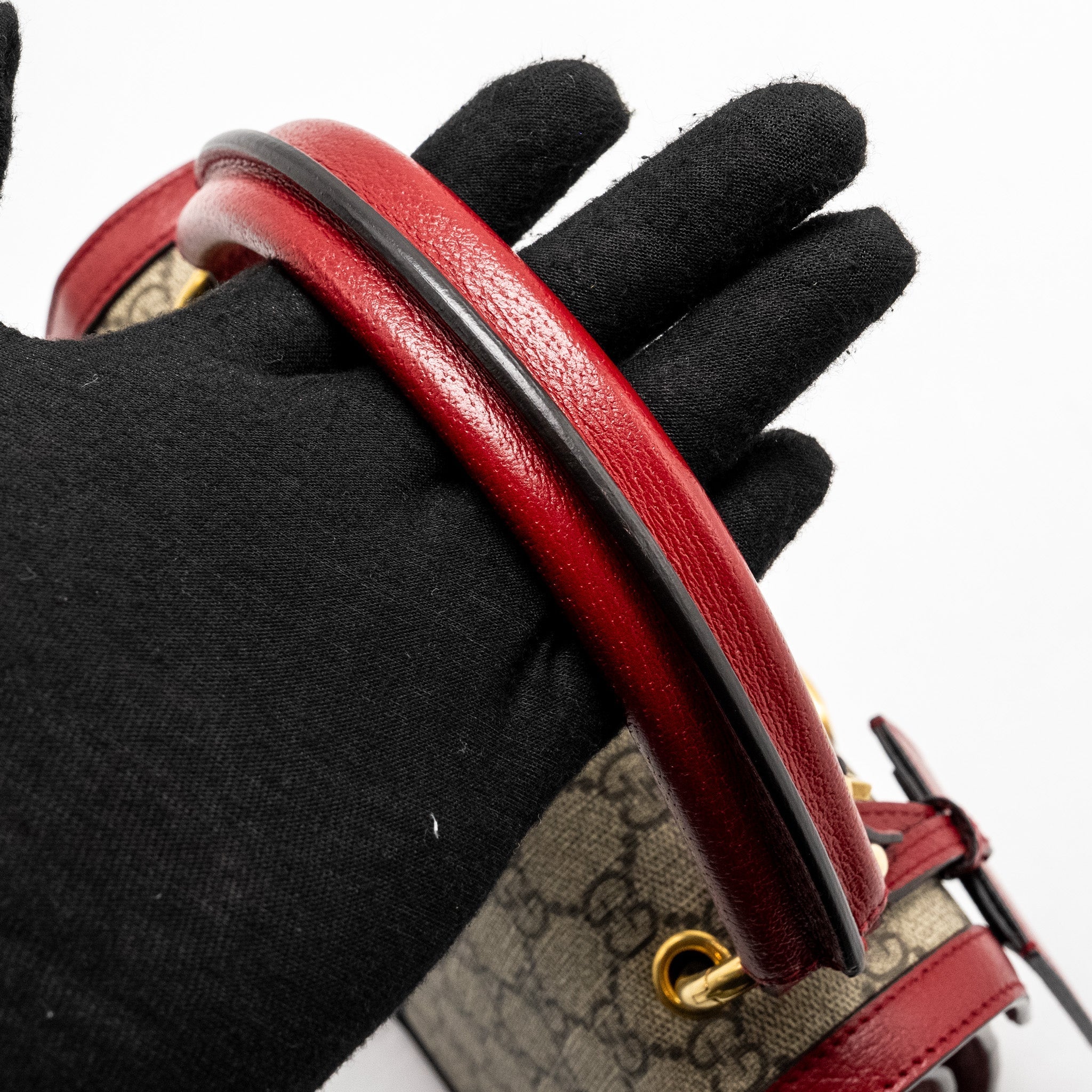 GUCCI QUEEN MARGARET TOP HANDLE BAG GG SUPREME CANVAS RED/ MULTICOLOUR GHW