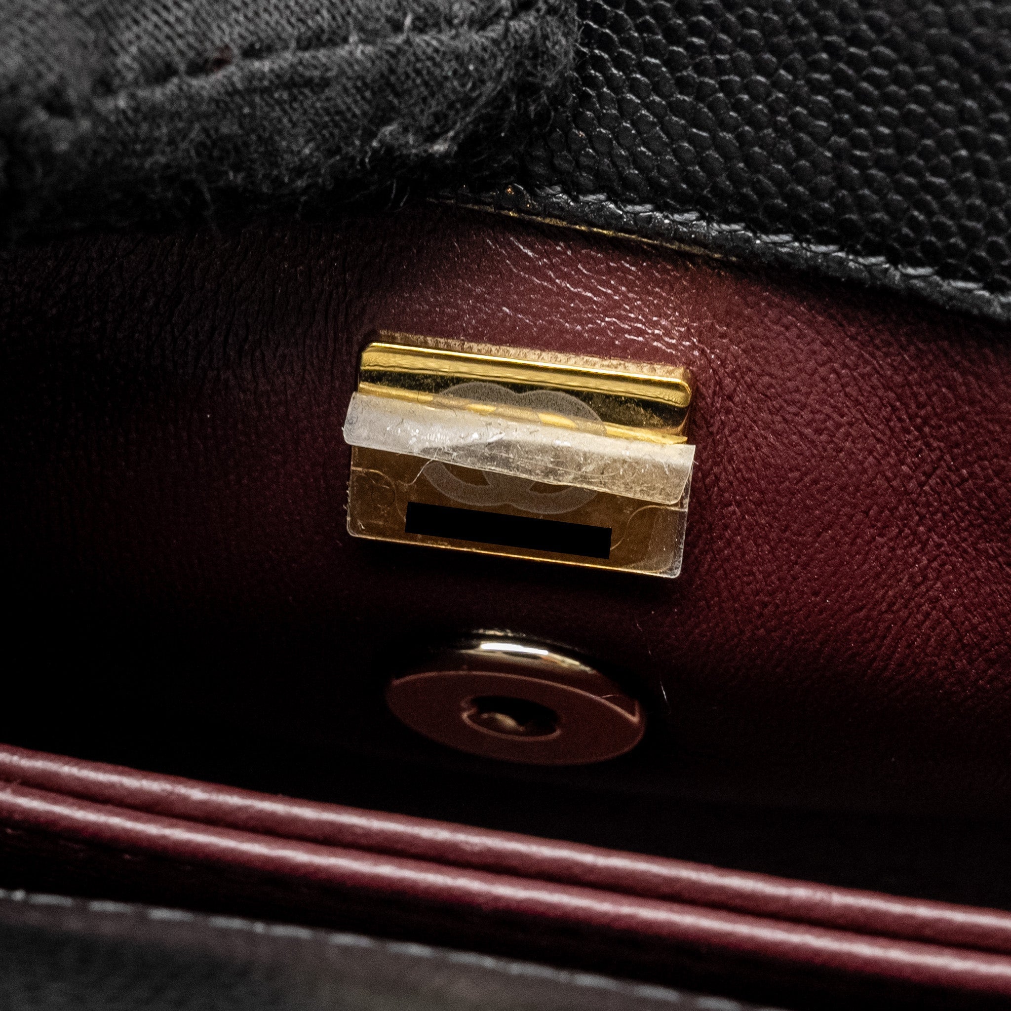 CHANEL MINI COCO HANDLE CAVIAR BLACK LGHW (MICROCHIP)