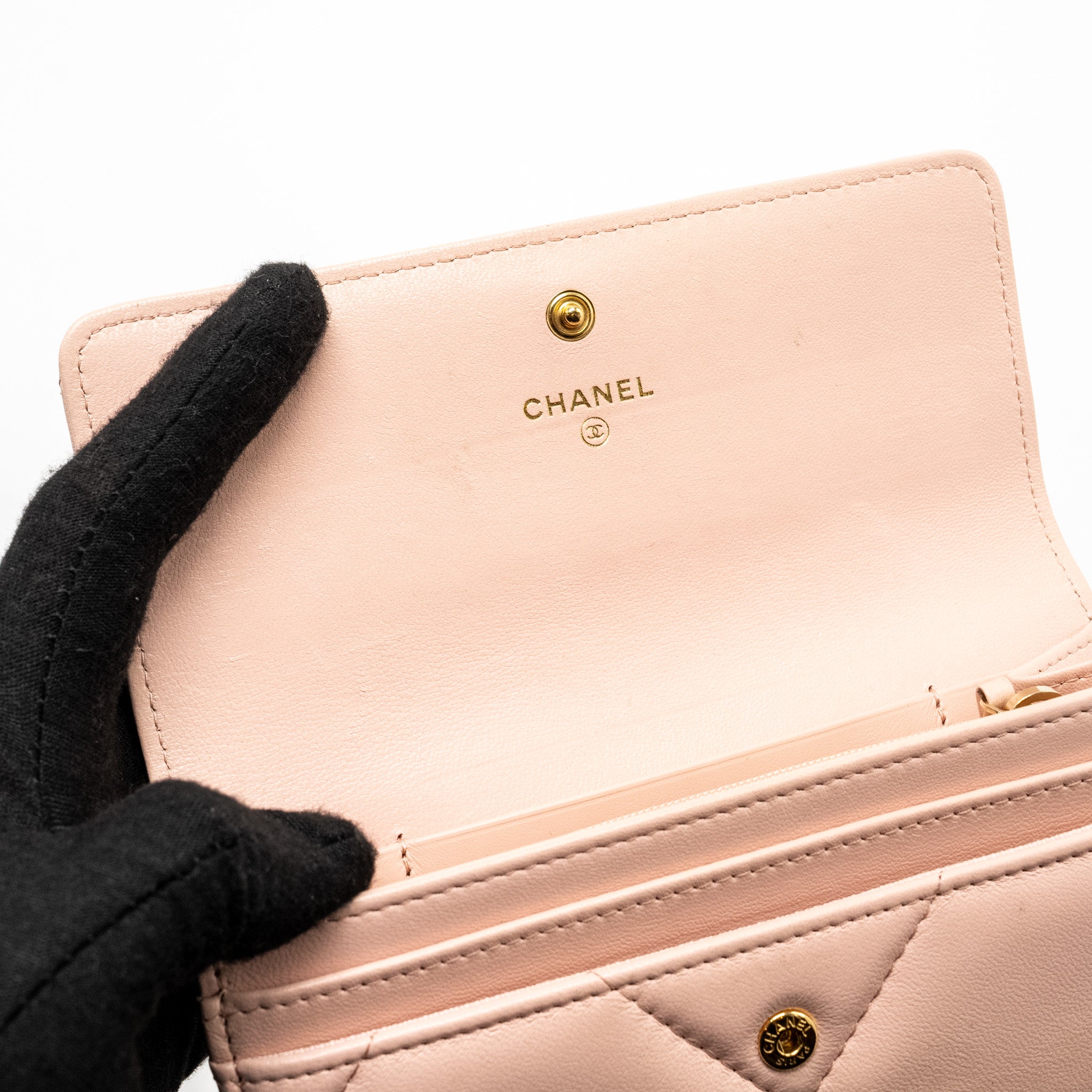 CHANEL 19 LONG FLAP WALLET LAMBSKIN PINK GHW (MICROCHIP)