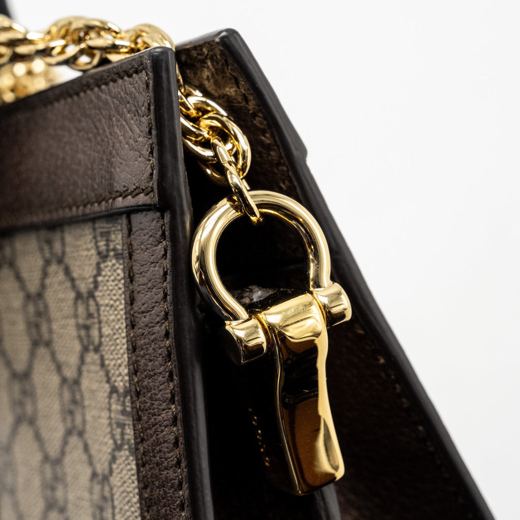GUCCI OPHIDIA SMALL SHOULDER BAG GG SUPREME CANVAS/LEATHER GHW