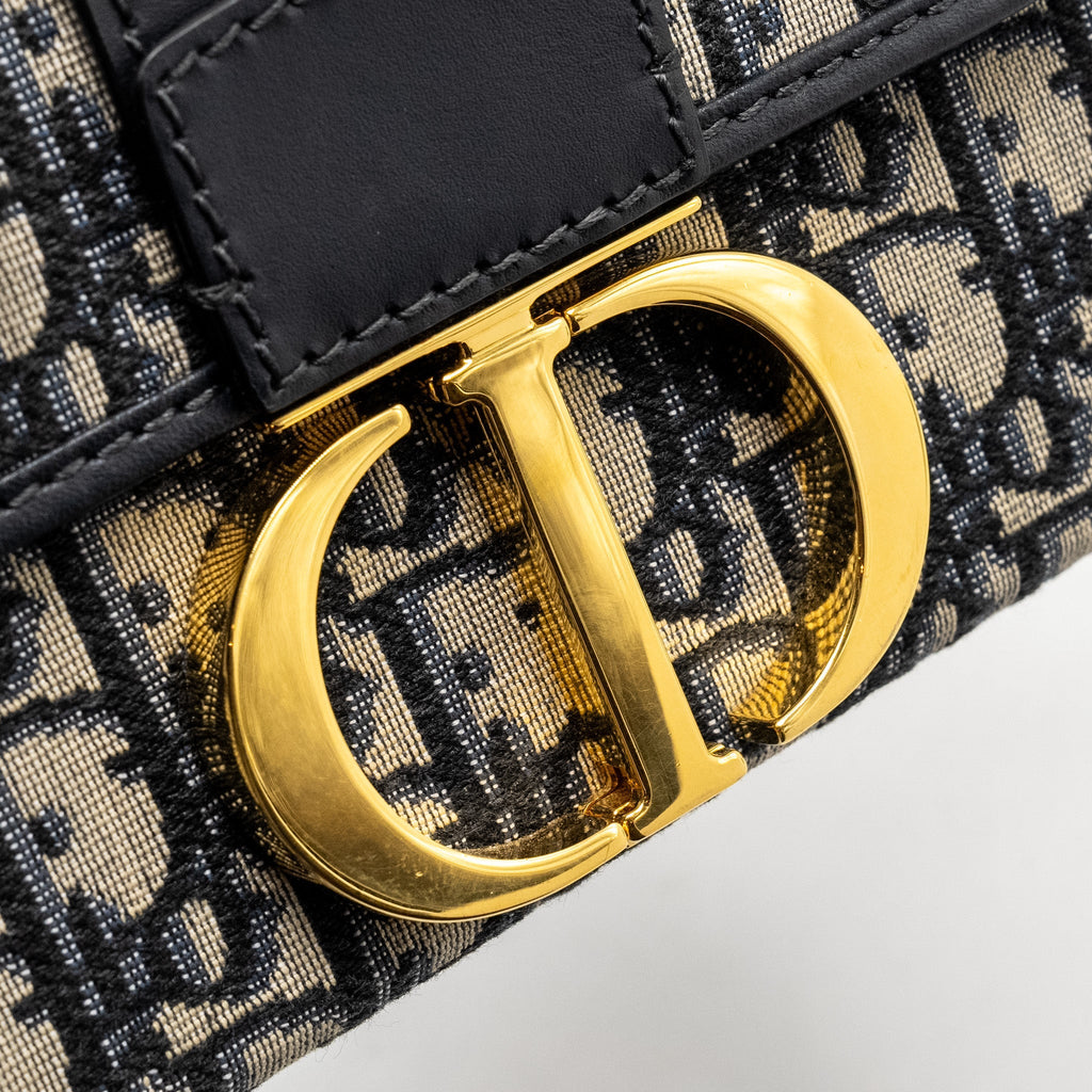 DIOR 30 MONTAIGNE BOX BLUE OBLIQUE JACQUARD GHW