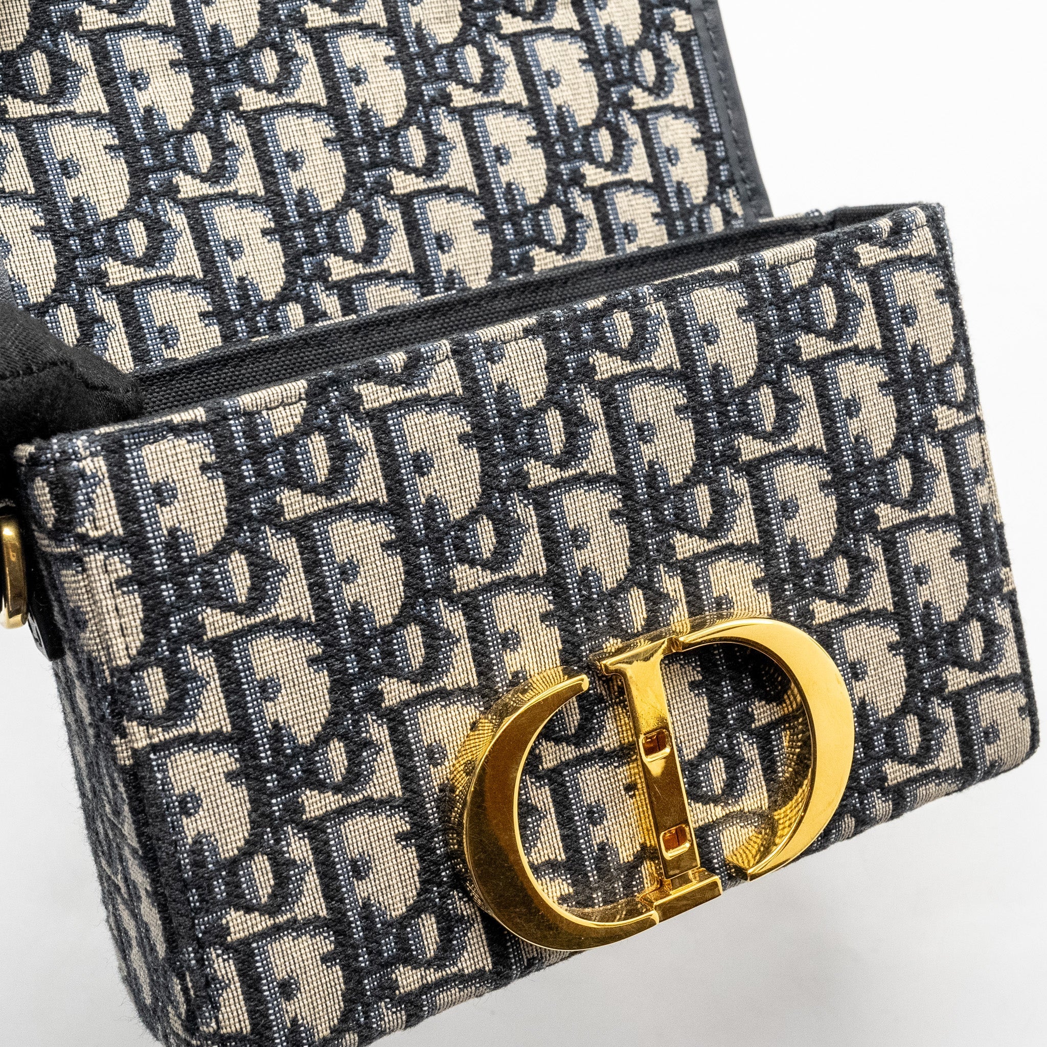 DIOR 30 MONTAIGNE BOX BLUE OBLIQUE JACQUARD GHW
