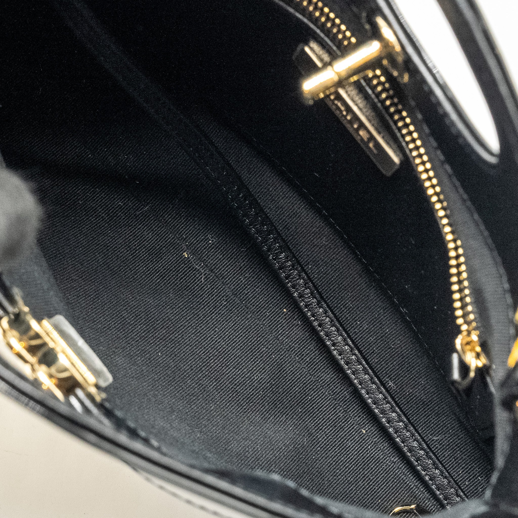 CHANEL MINI 31 BAG PATENT BLACK/YELLOW LGHW (MICROCHIP)