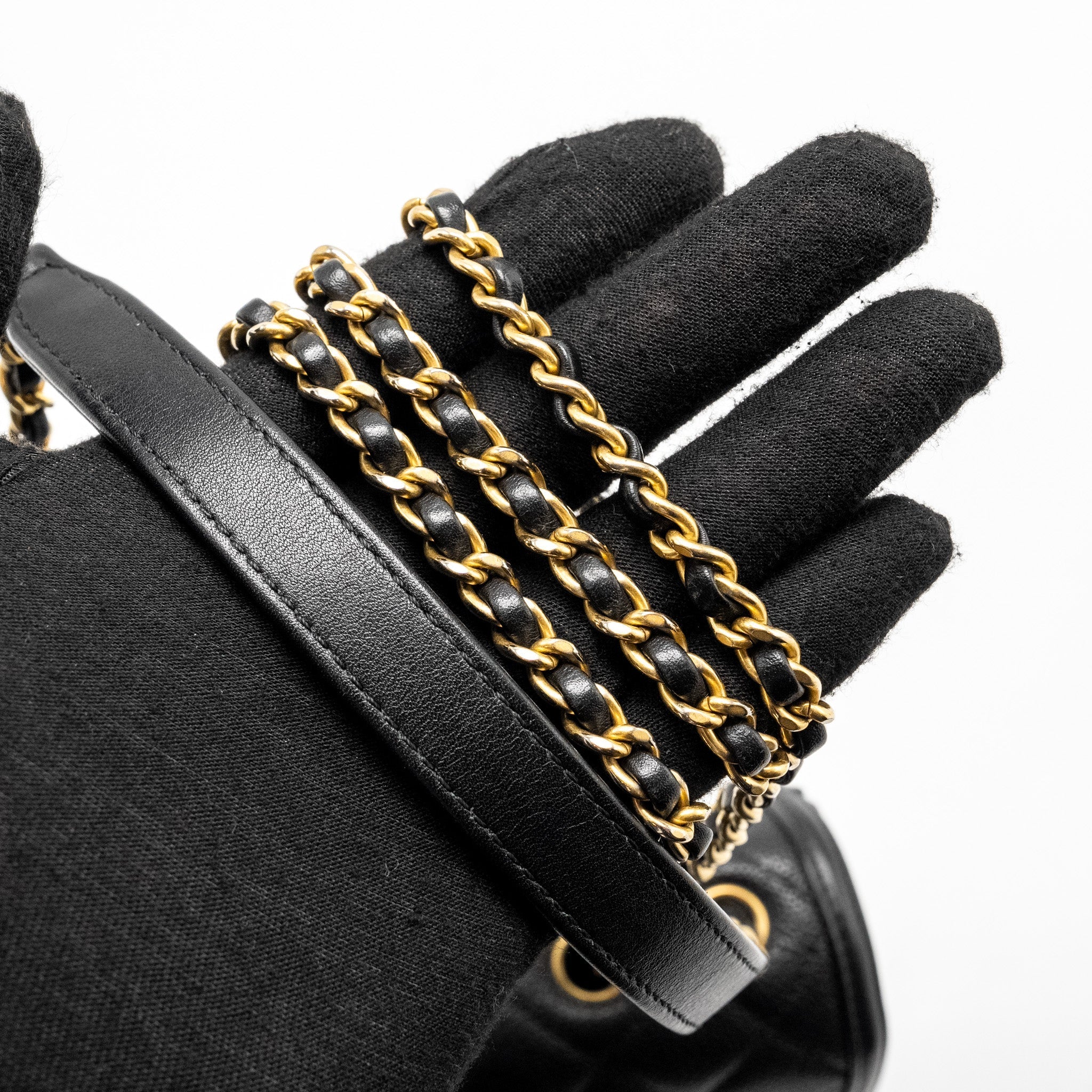 CHANEL FILIGREE FLAP BAG CAVIAR BLACK GHW
