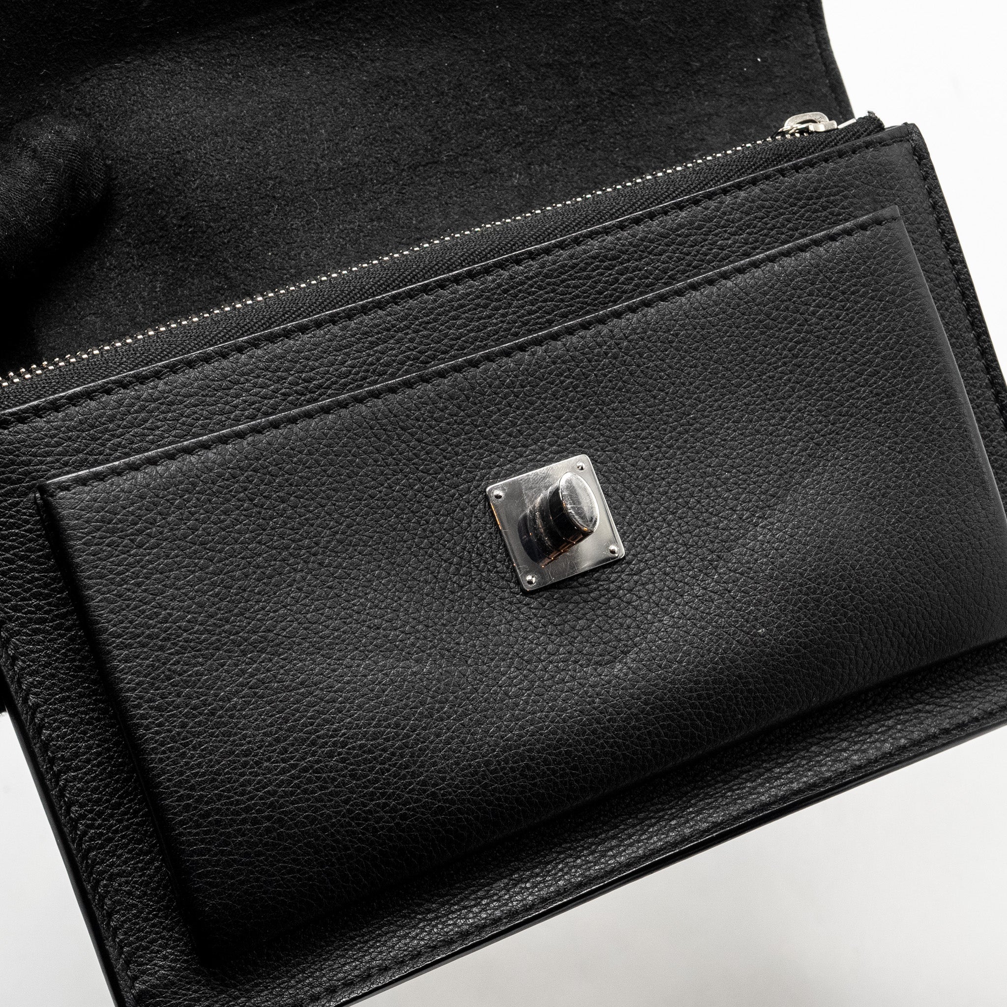 LOUIS VUITTON MYLOCKME CHAIN POCHETTE CALFSKIN BLACK SHW