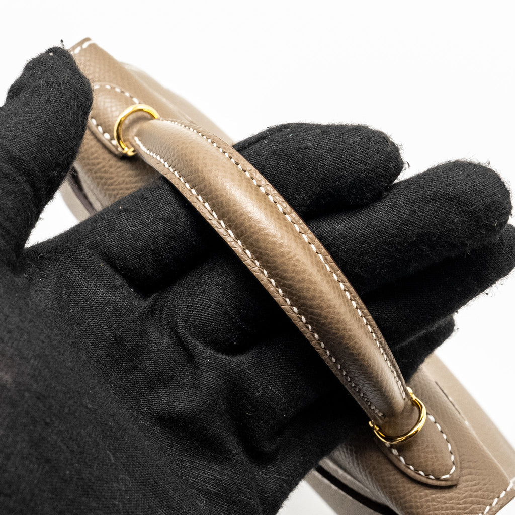 HERMES MINI KELLY EPSOM ETOUPE GHW