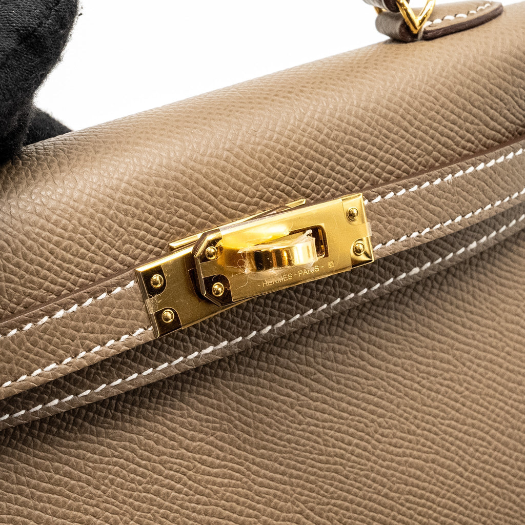 HERMES MINI KELLY EPSOM ETOUPE GHW