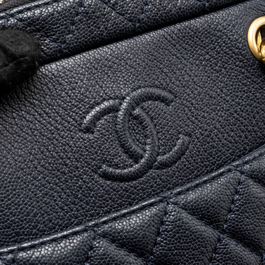 CHANEL 18C CC CAMERA BAG CALFSKIN NAVY GHW