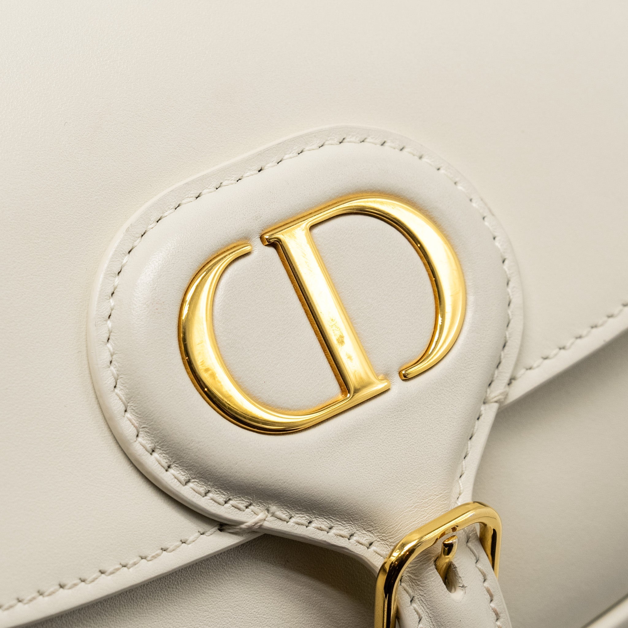 DIOR BOBBY EAST-WEST BAG CALFSKIN WHITE GHW