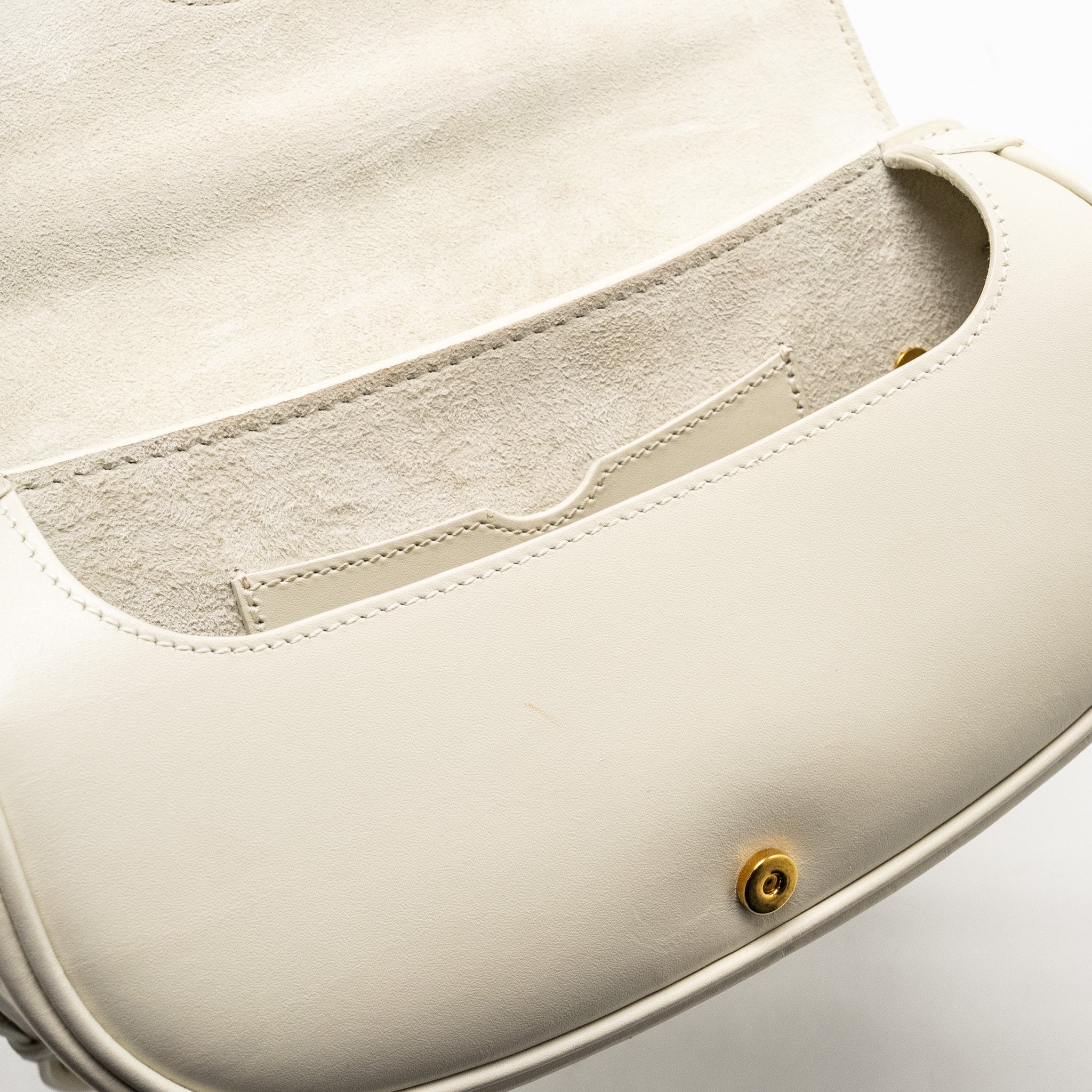 DIOR BOBBY EAST-WEST BAG CALFSKIN WHITE GHW