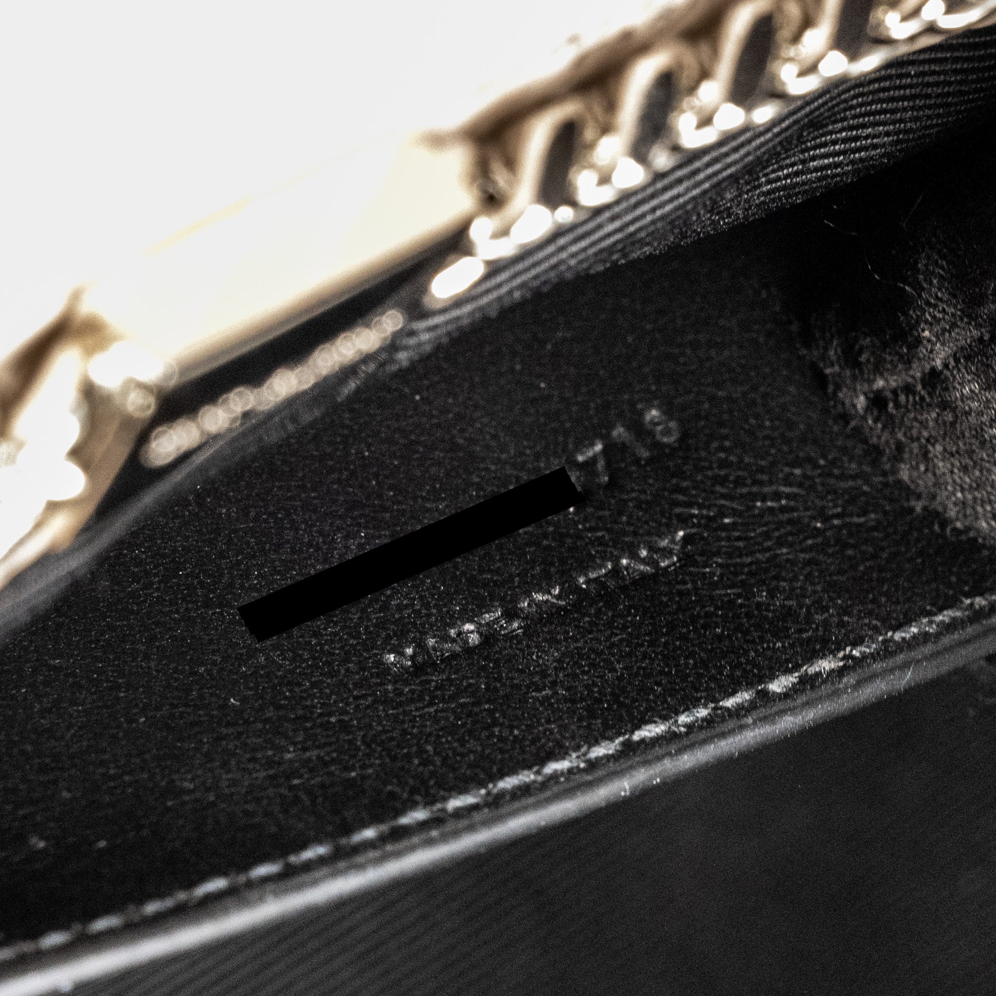 SAINT LAURENT/YSL KATE BAG CROC-EMBOSSED CALFSKIN BEIGE SHW