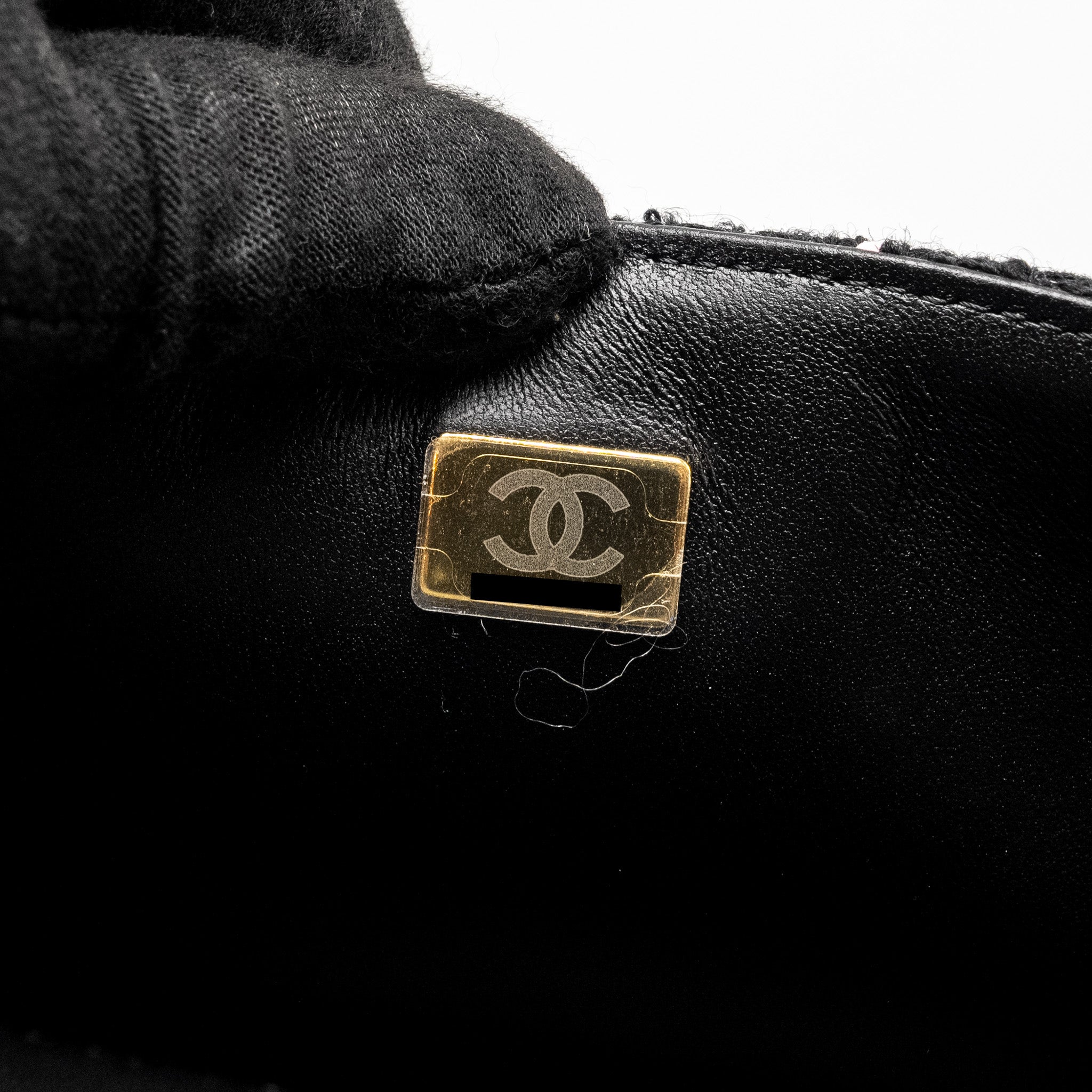 CHANEL 23K FLOWER BOMB MINI RECTANGULAR FLAP BAG TWEED BLACK/PINK LGHW (MICROCHIP)
