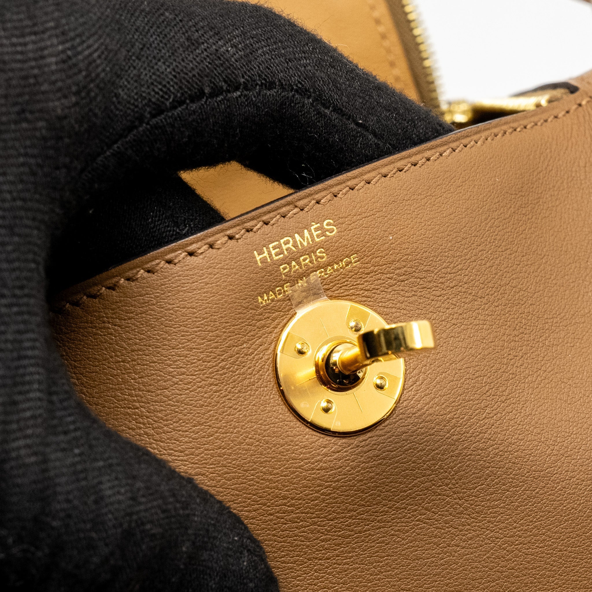 HERMES MINI LINDY SWIFT ALEZAN/BISCUIT GHW