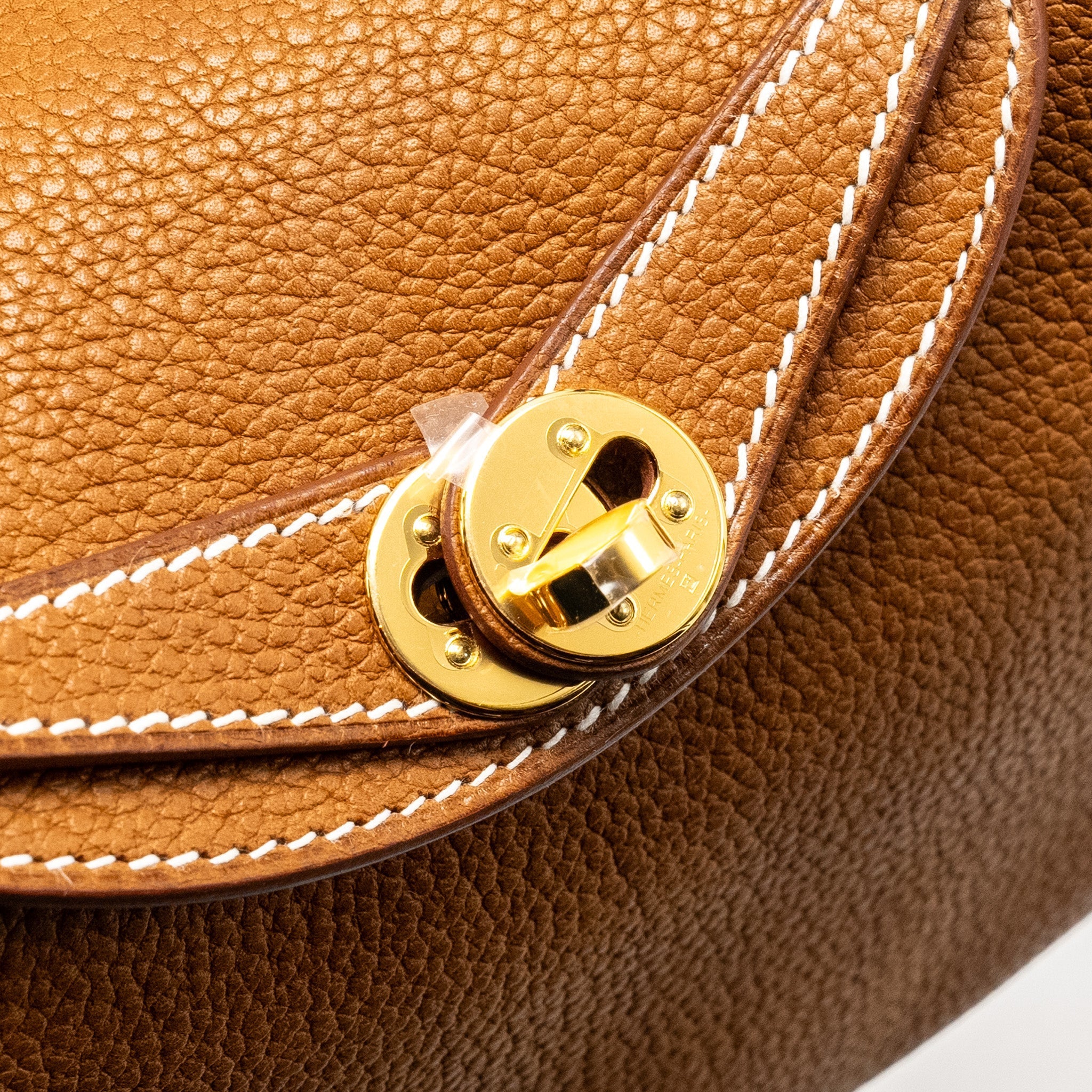 HERMES MINI LINDY BARENIA FAUBOURG FAUVE GHW