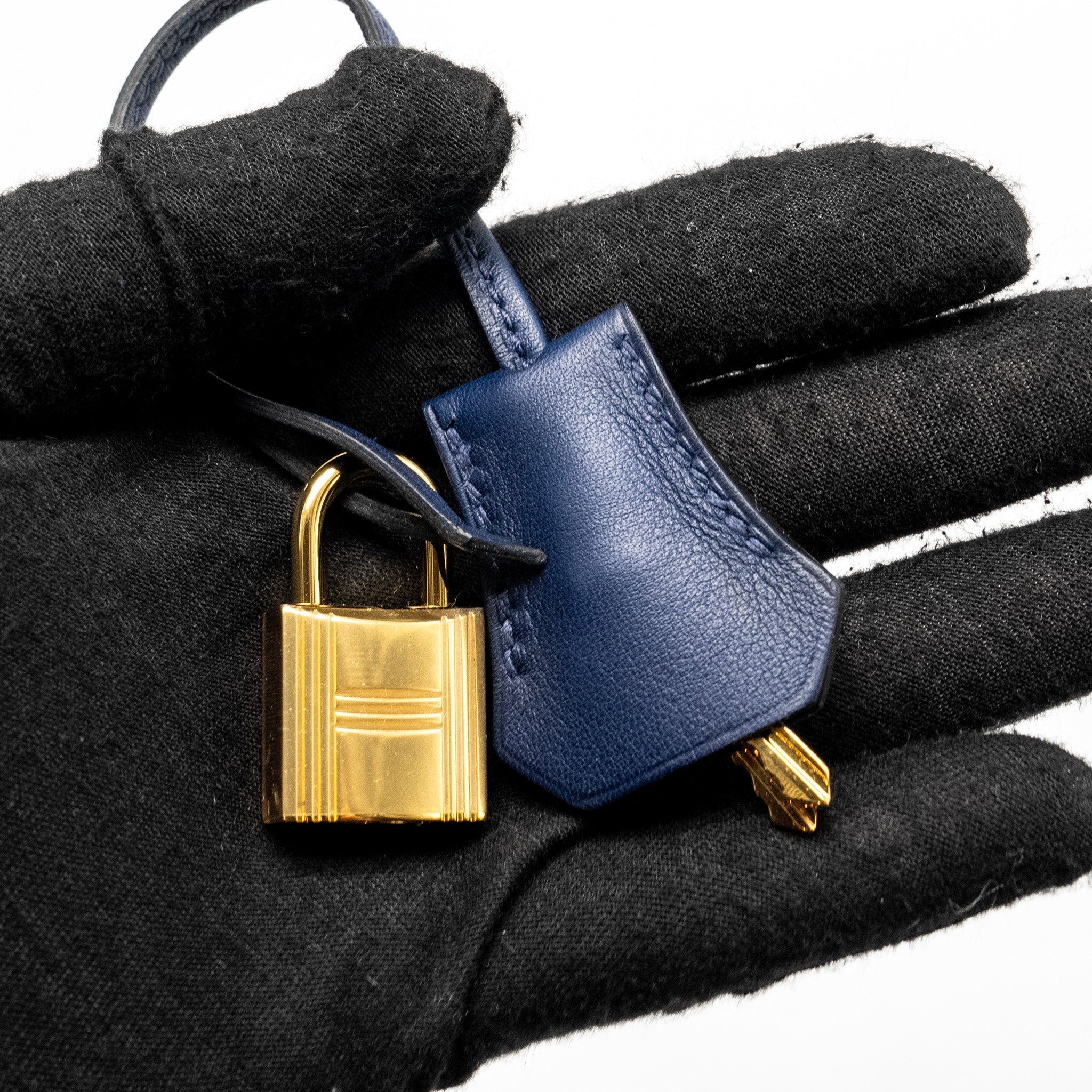HERMES KELLY 25 SWIFT BLEU NAVY GHW