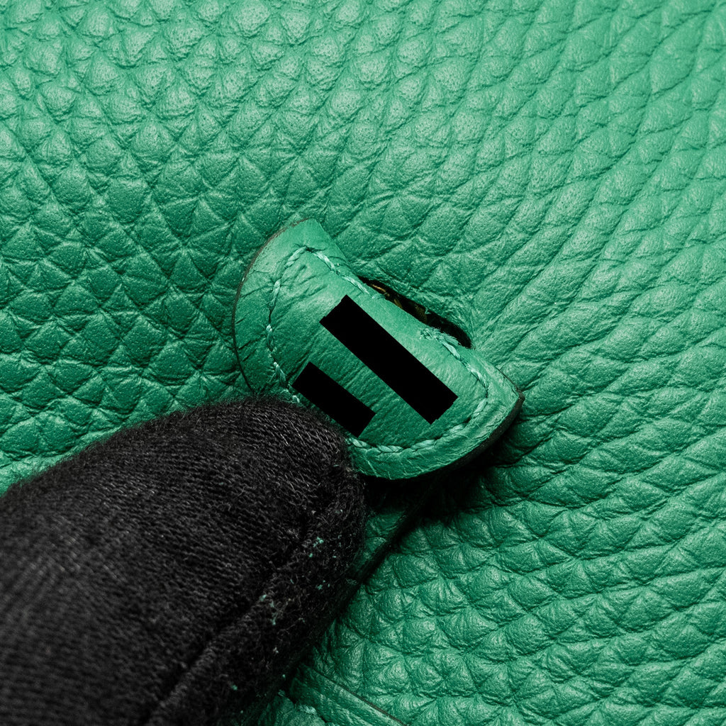 HERMES MINI EVELYN CLEMENCE VERT VERTIGO GHW
