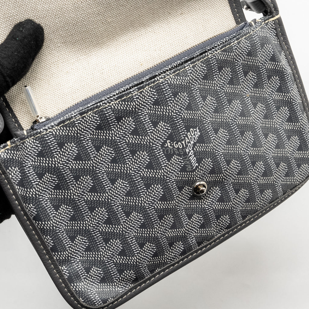 GOYARD PLUMET POCHETTE POCKET WALLET GOYARDLINE CANVAS GREY SHW