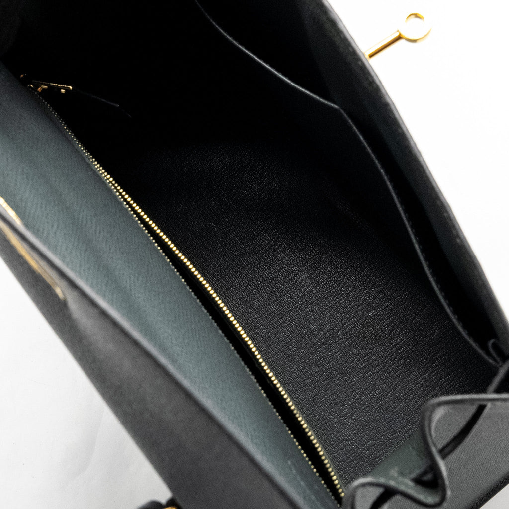HERMES KELLY 28 EPSOM VERT AMANDE GHW